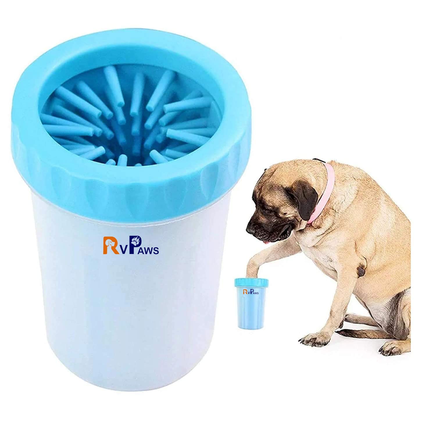 Rvpaws Dog Paw Cleaner, Dog Paw Washer Cup, 2 In 1 Portable Silicone Pet Cleaning Brush Feet Cleaner For Dogs Grooming With Mudd