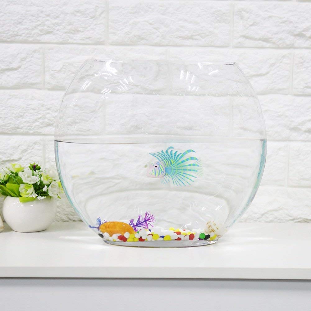 Yosoo Artificial Lion Fish Luminous Fake Fish Aquarium Fish Tank Ornament Glow Simulation Animal Decoration (Blue)