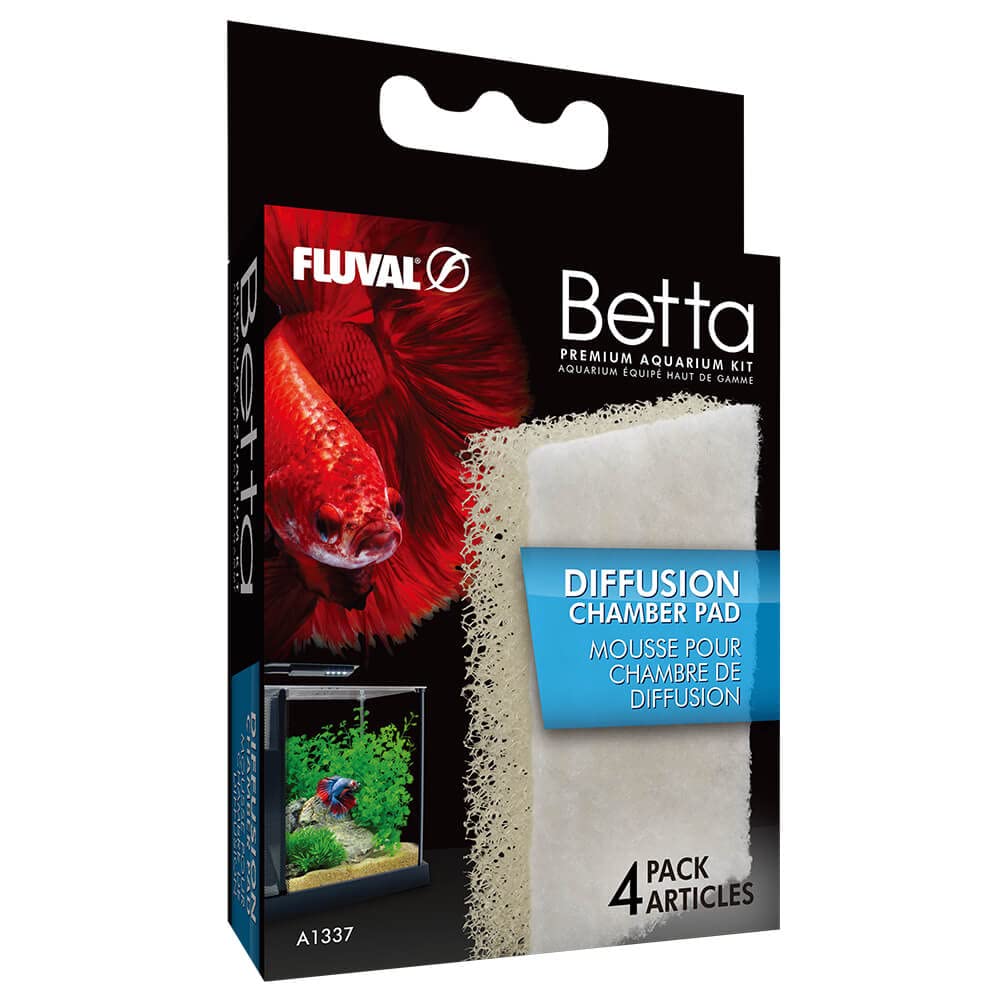 Fluval Betta Diffusion Chamber Pad - Replacement Aquarium Filter Media, White, Model A1337