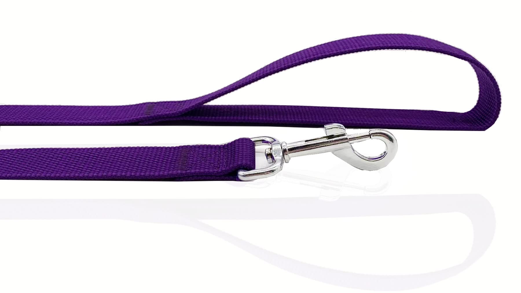 Nylon Dog Leash 8 Feet Long, Walking Training Dog Leashes For Medium Large Dogs(1'' X 8 Ft, Purple)