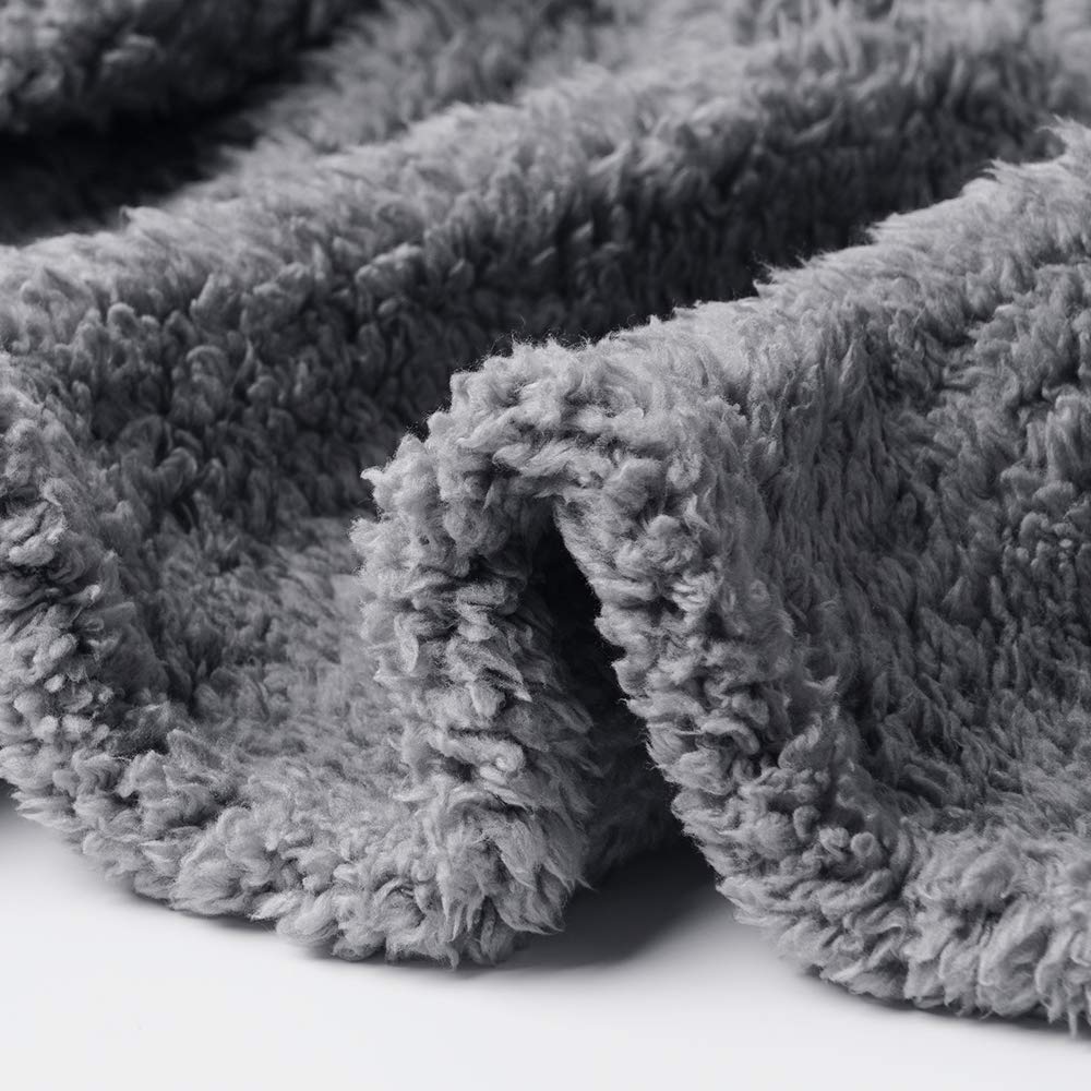 1 Pack 3 Calming Blankets Fluffy Premium Fleece Pet Blanket Soft Sherpa Throw For Dog Puppy Cat Grey Large (41'' X31'')