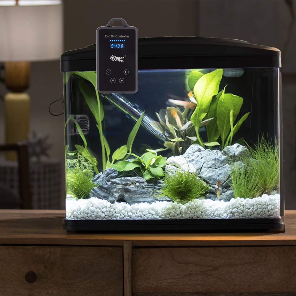 hygger Mini Wave Maker Aquarium Pump with LED Controller, 1600 GPH, Magnetic DC Powerhead for 5-30 Gallon Saltwater Tank - Black