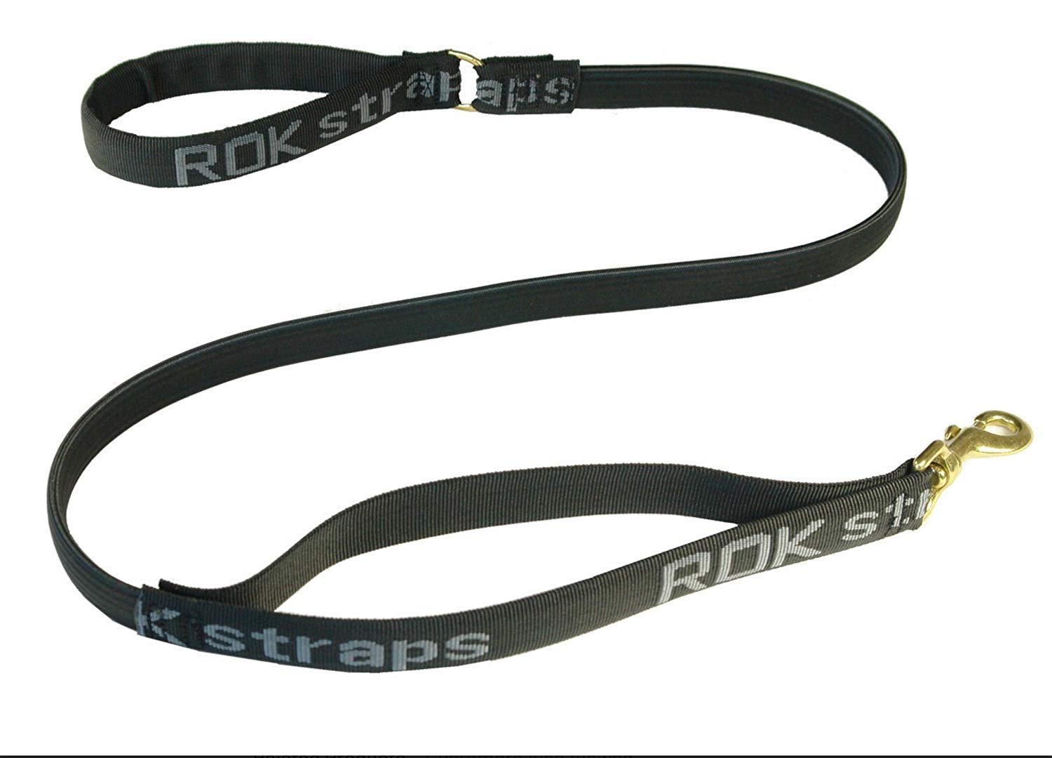 Rok Straps Stretch 54' Leash For Large Dogs 60Lbs Plus - Color: Black