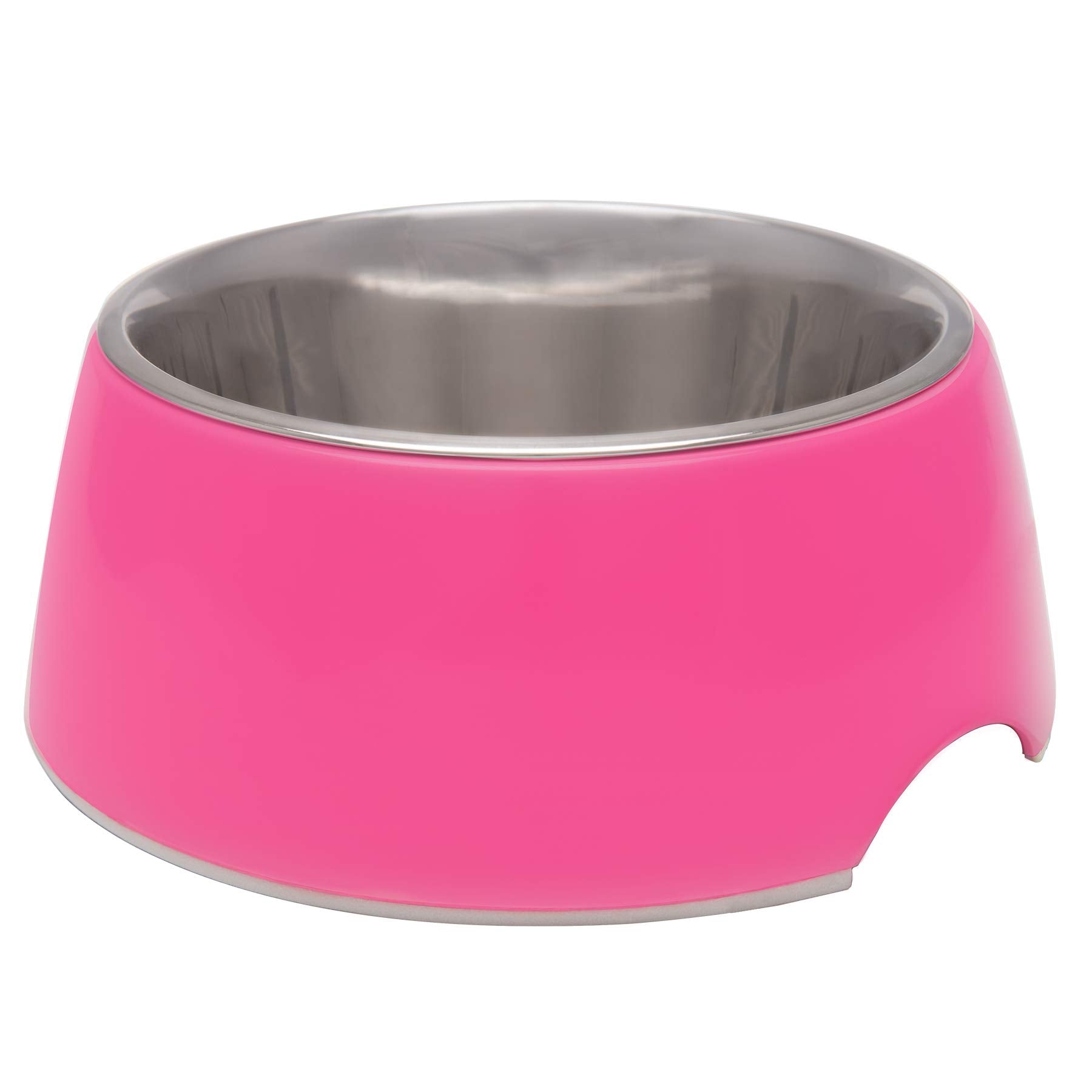 Loving Pets - Retro Bowl Dog Food Water Bowl No Tip Stainless Steel Elevated Pet Bowl No Skid Spill Proof (Small, Pink)