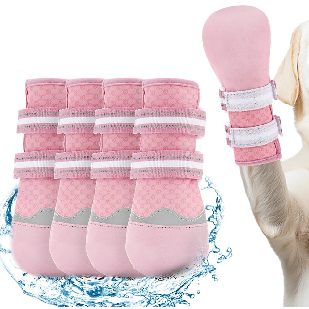 Premium Dog Socks For Small Medium Large Dogs, Dog Shoes With Double Sides Grips For Hot Pavement And Winter, Dog Booties For Ha