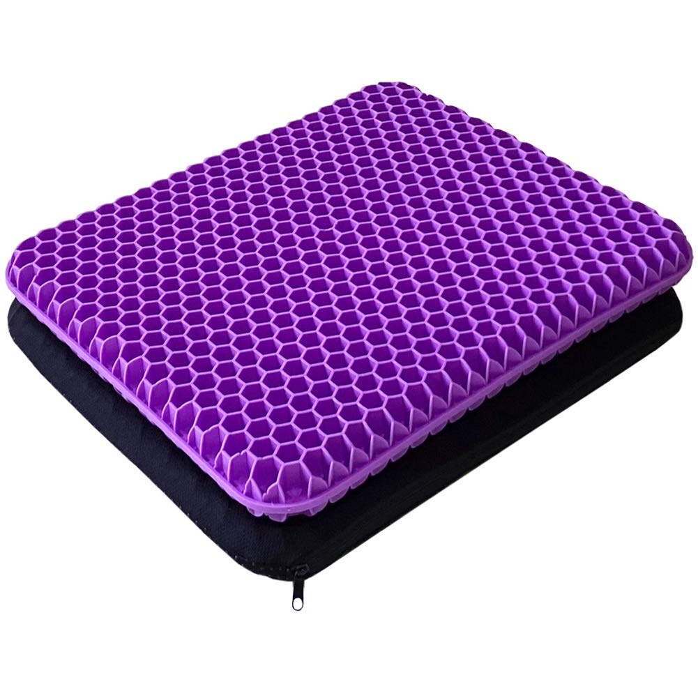 gel Seat cushion - Enhanced Double Thick Egg Seat cushion with Non-Slip cover - Office chair car Seat cushion - Sciatica  Back P
