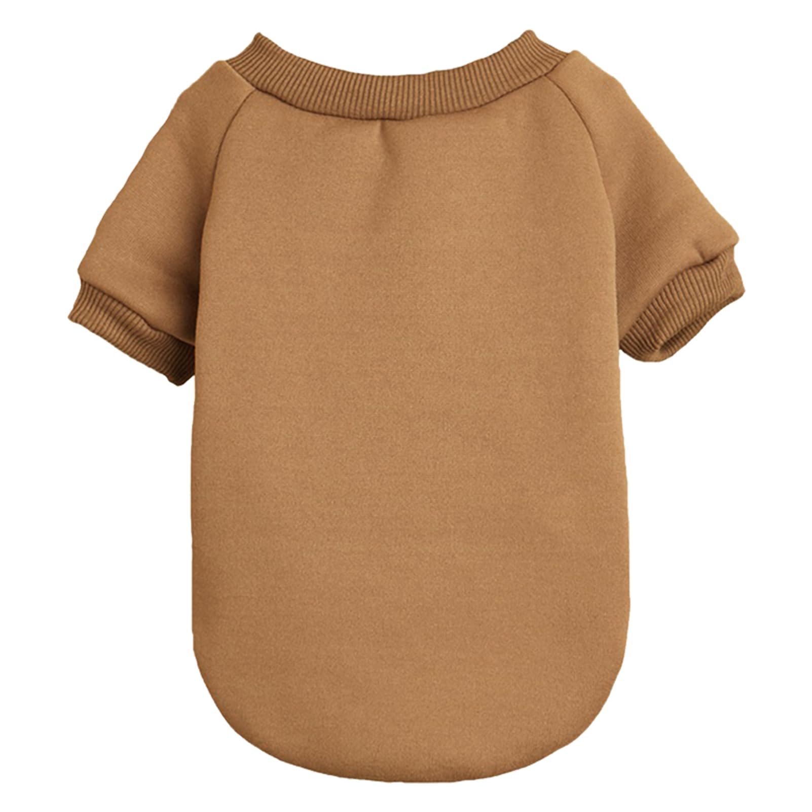 Jouhoi Puppy Sweater For Small Dogs Clothes Warm Winter Cat Clothe Pet Sweatshirt Knitwear Doggie Kitten Clothing, Coffee, Small