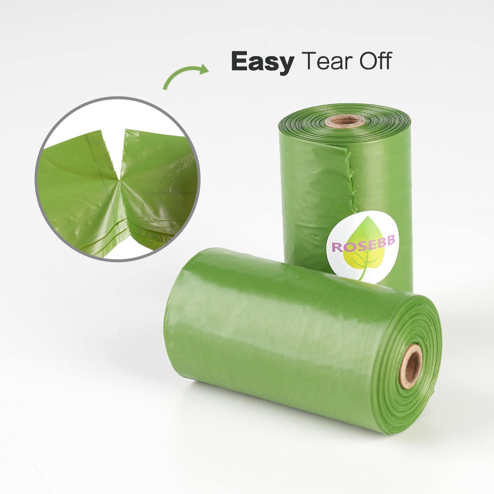 Rosebb Dog Poop Bags Rolls,Pet Waste Bags,Poop Bags For Dogs,Guaranteed Leak Proof And Extra Thick Dog Bags For Poop,120Count Doggy Poop Bags,9X13 Inches Doggie Poop Bags,Dog Poop Bag Dispenser