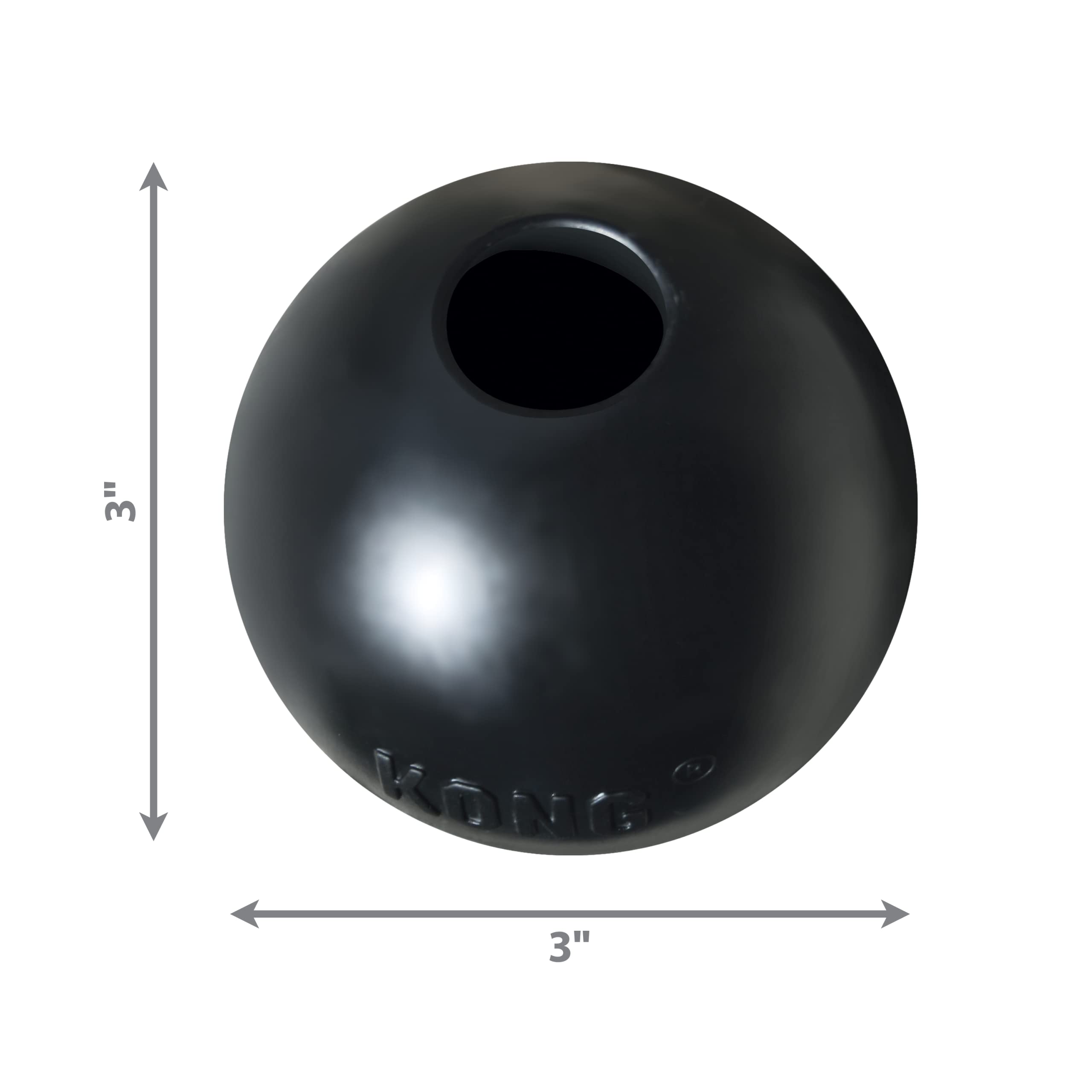KONG Extreme Ball with Hole - Dog Fetch Toy - Durable Dog Ball Toy for Training, Interactive Playtime & More - Natural KONG Extr