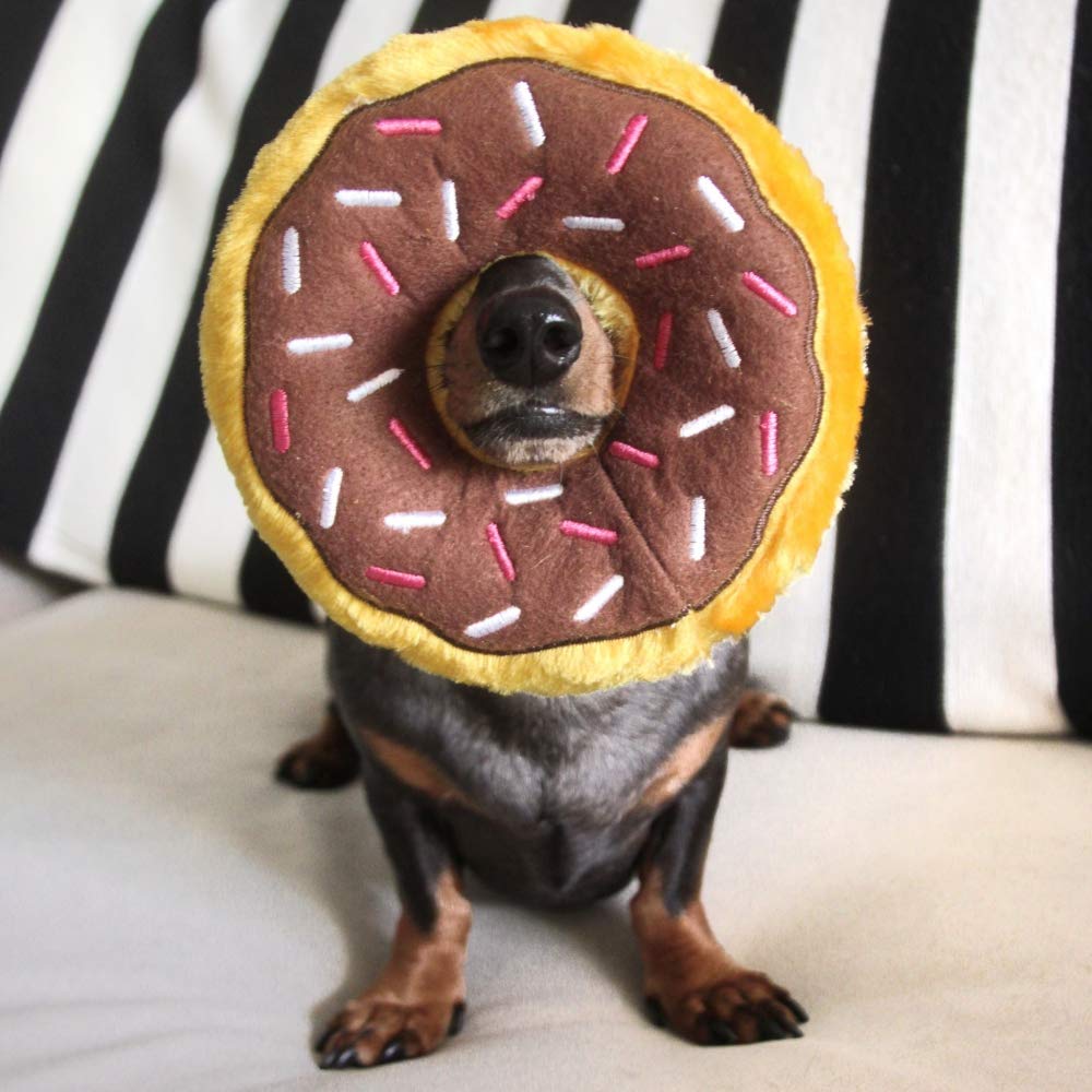 Zippypaws - Original Donutz No Stuffing Squeaky Plush Dog Toy - Chocolate, Original Size