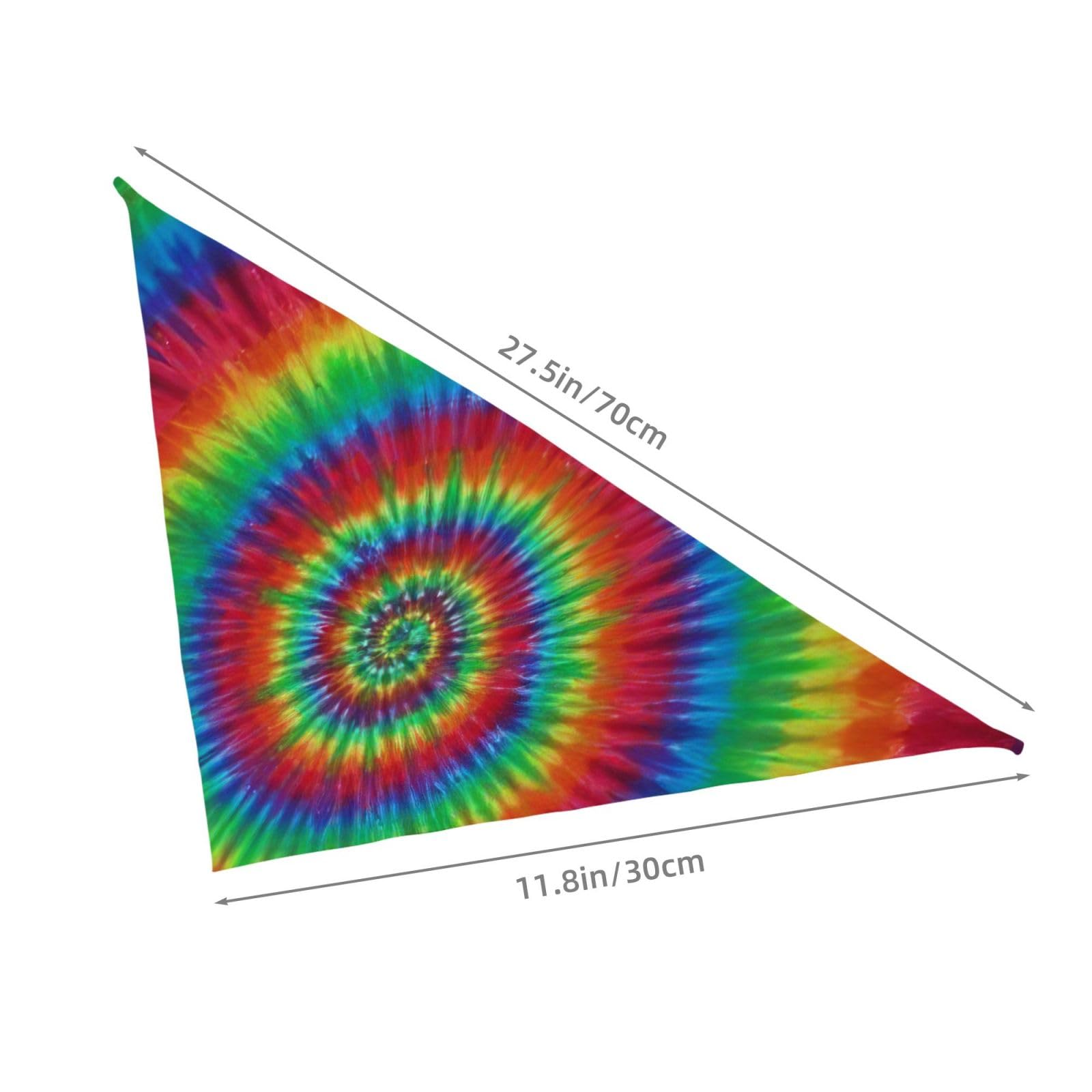 Green Rainbow Yellow Blue Rose Red Tie Dye Dog Bandana Scarf Triangle Bibs Pet Accessories Cat Kerchief