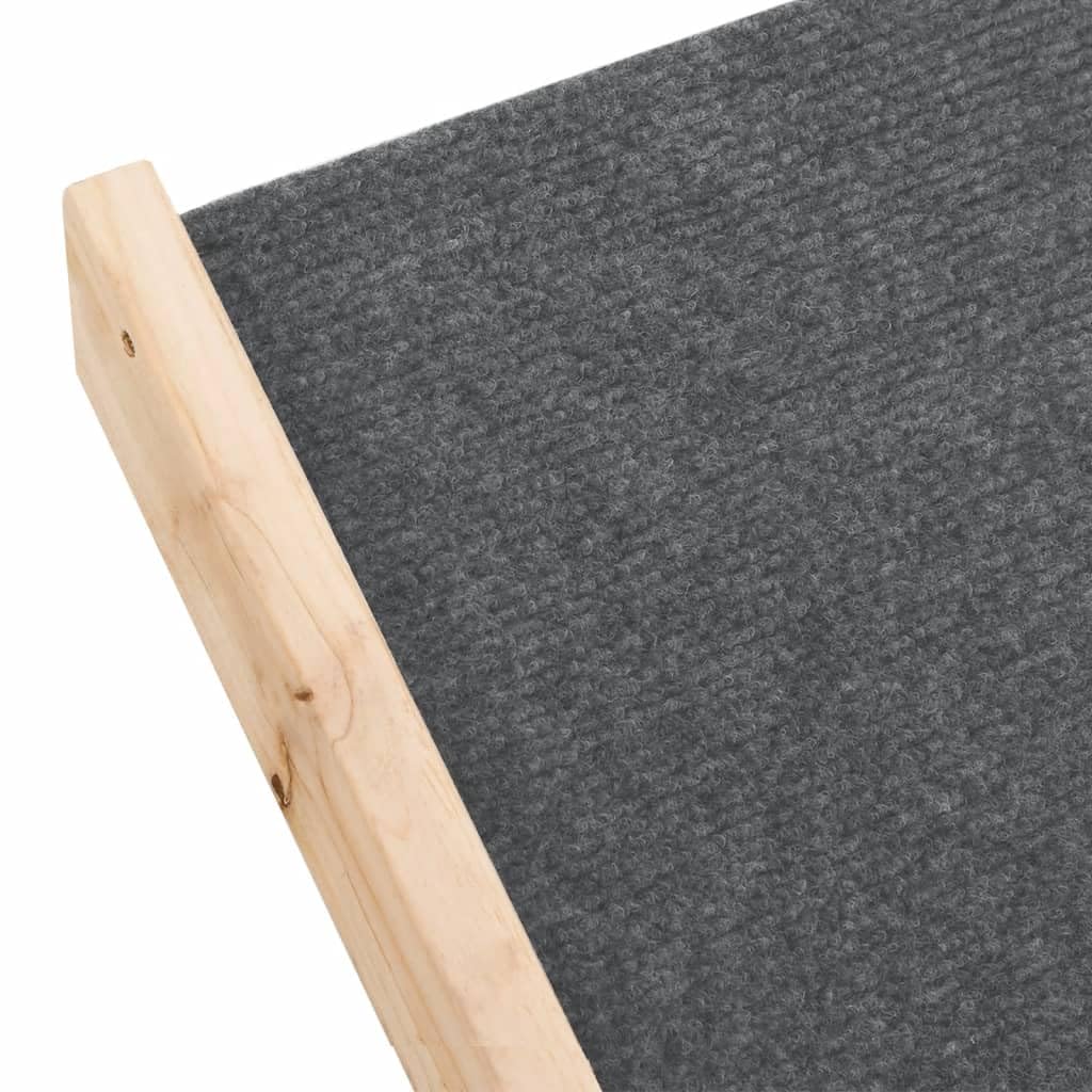vidaXL Dog Stair Gray 41.3x18.5 Solid Wood Fir
