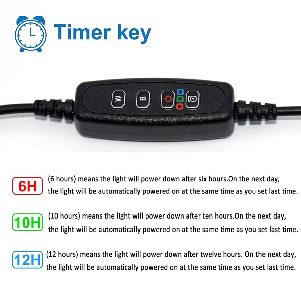 Varmhus Fish Tank Clip On Light, Rgb Clamp Aquarium Light Fish And Plant Aquarium Lighting With Timer Dimmer For Sunrise And Sunset (7W)