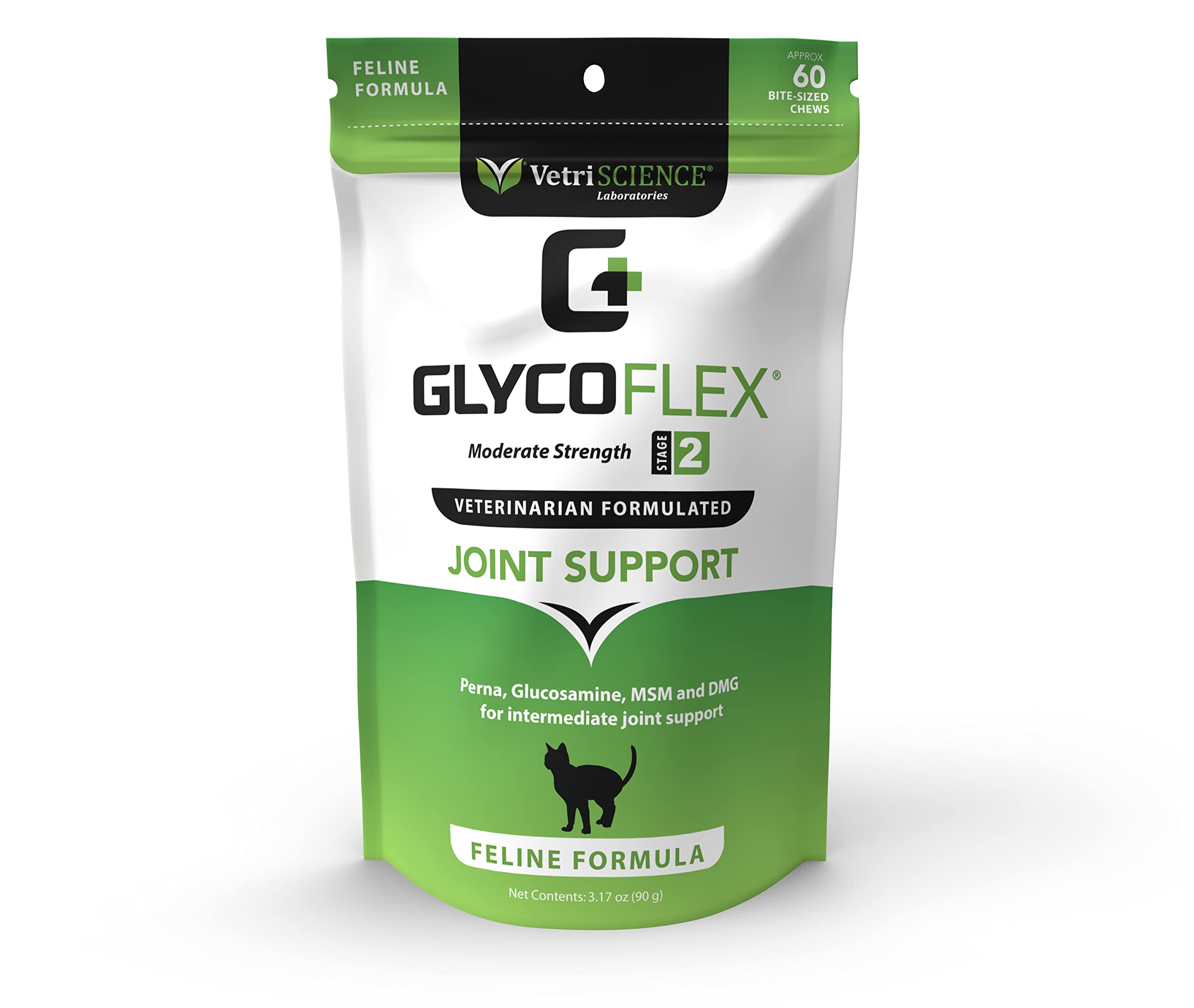VetriScience Healthy Hip & Joint Chews, GlycoFlex Glucosamine and Green-Lipped Mussel Joint Support Supplement for Cats, Promote