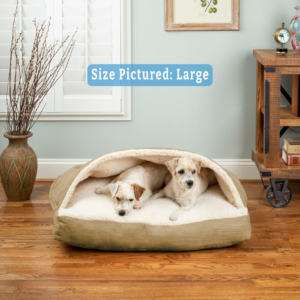 Snoozer Pet Products Rectangle Cozy Cave Dog Bed, Large, Khaki