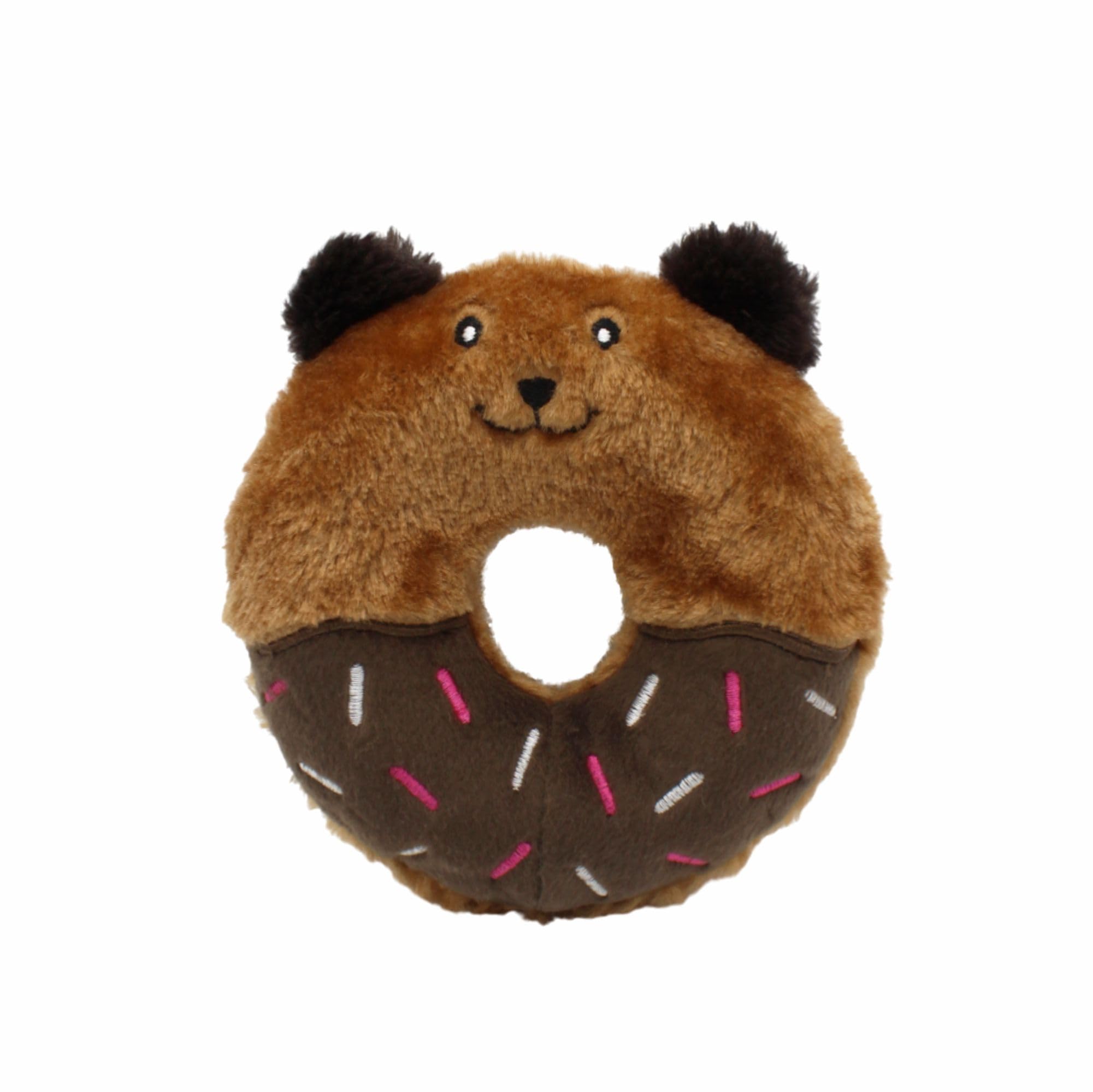 Barkbutler X Zippy Paws Donutz Buddies Plush Bear Dog Toy  Soft & Squeaky Toys For Dogs, Dog Toys For Medium Dogs (020Kgs)  B