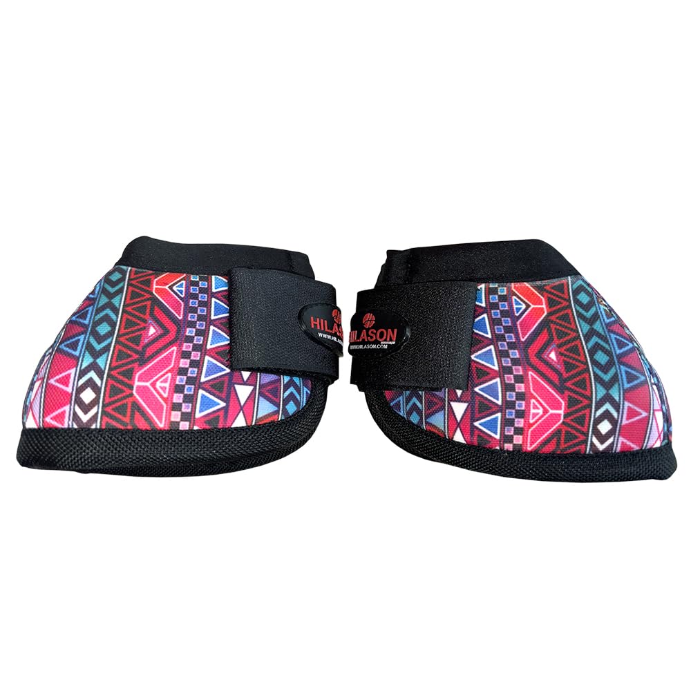 M Hilason Horse Medicine No Turn Bell Boots Sports Front Rear Hind Leg Protective