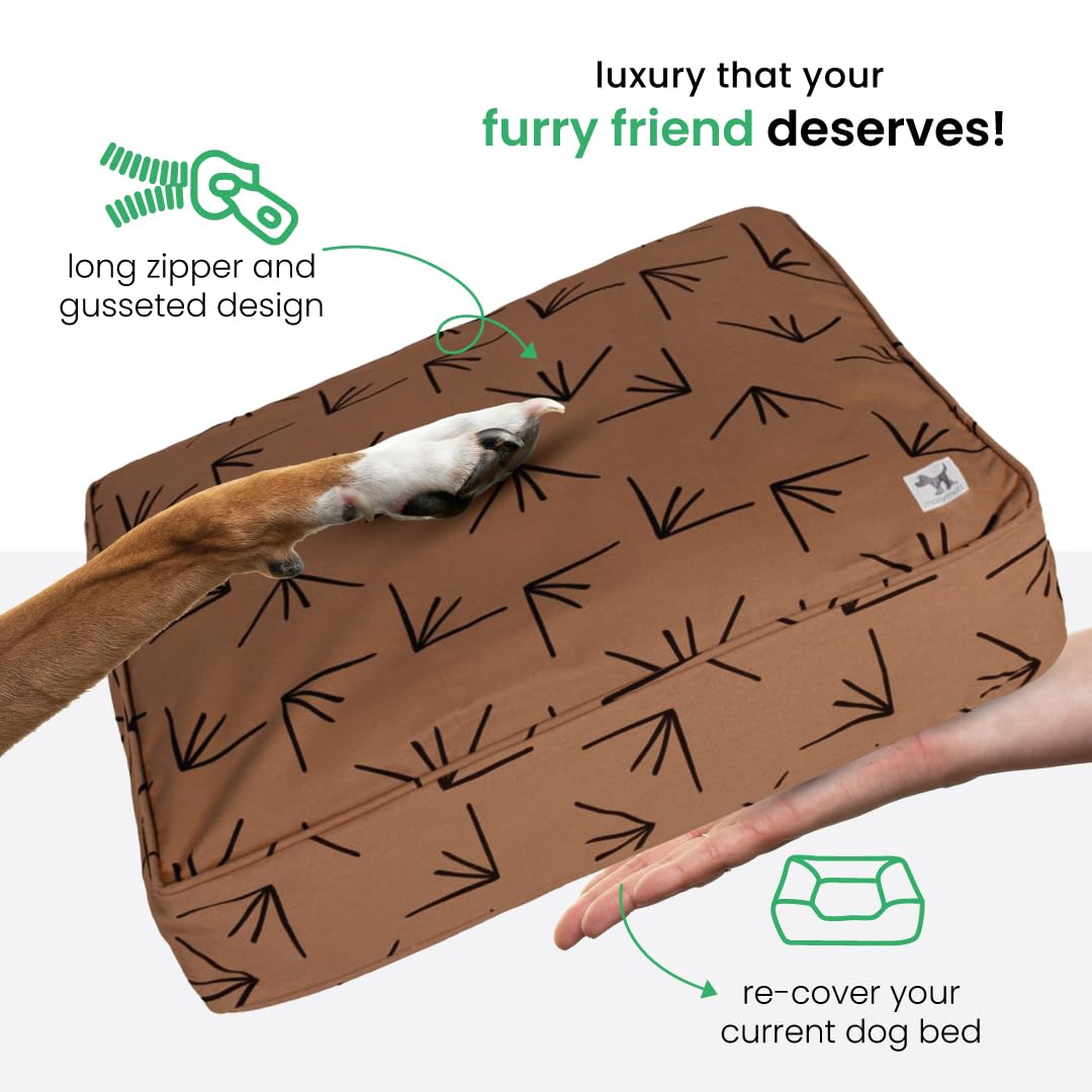 Molly Mutt Medium To Large Duvet Cover, Heat Waves, Brown With Black Accents, 22''X27''X5''