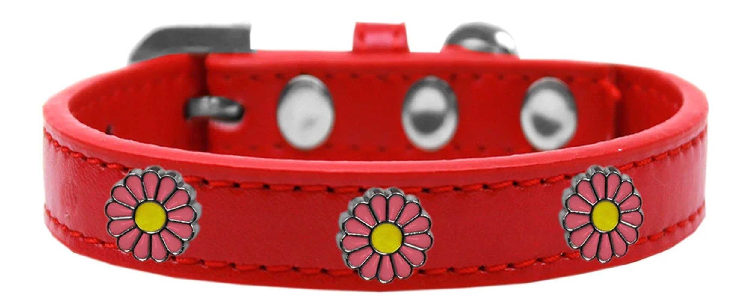 Dog, Puppy and Pet Widget Fashion Collar, Pink Daisies Lavender 20
