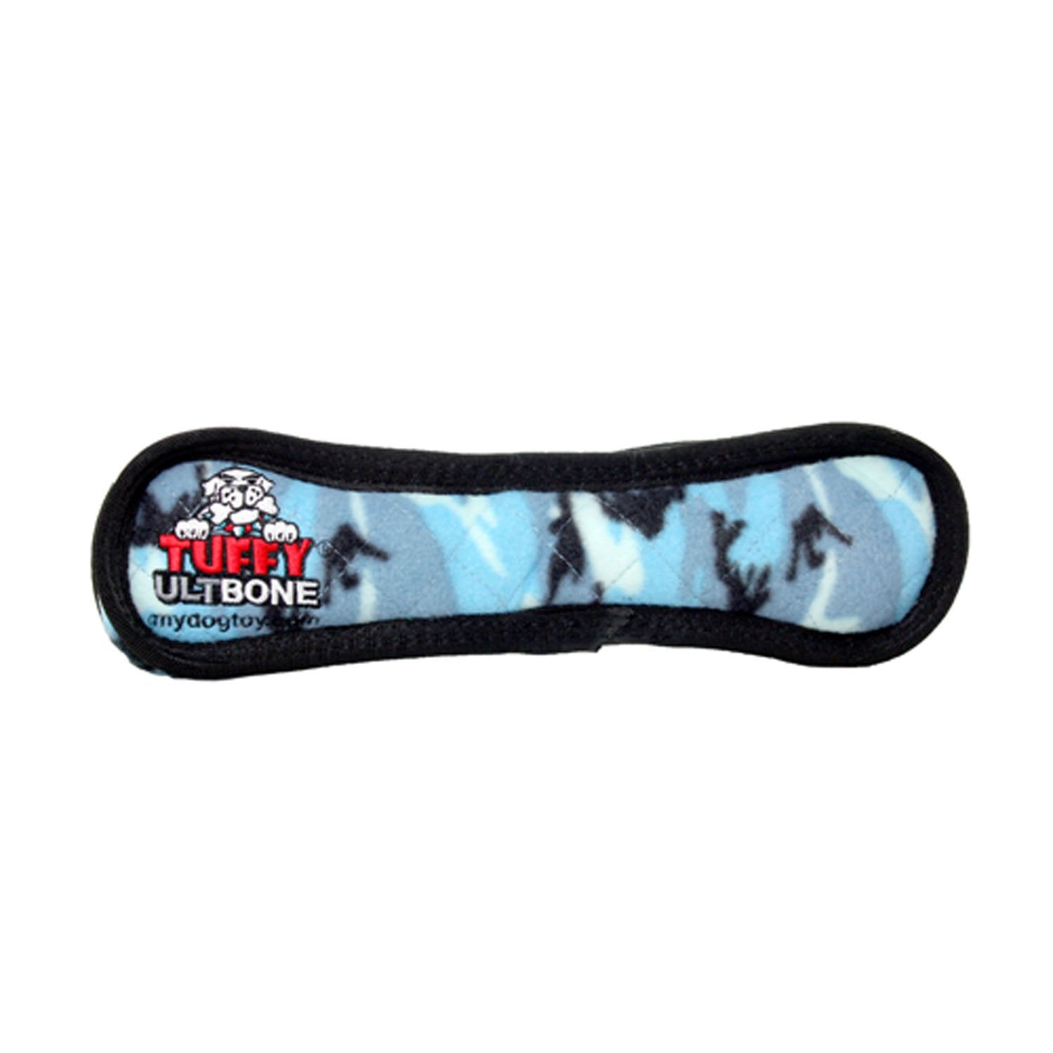 Tuffy - World'S Tuffest Soft Dog To -Ultimate Bone- Squeakers- Multiple Layers. Made Durable, Strong & Tough. Interactive Play (Tug, Toss & Fetch). Machine Washable & Floats (Regular, Camo Blue)