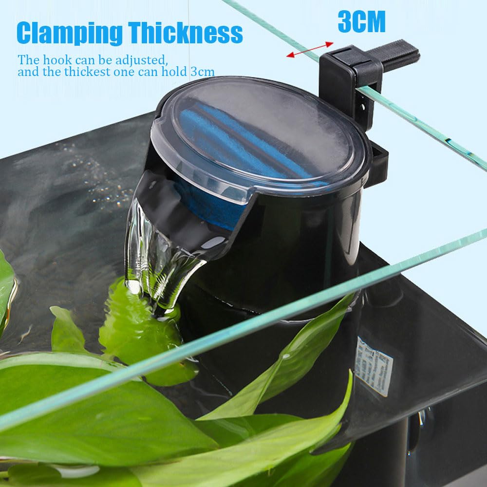 Kingyeenuo Aquarium Internal Filter, Aquarium Filter Fish Tank Filter For Turtle Tanks, Low Level Waterfall Turtle Filter, For 5