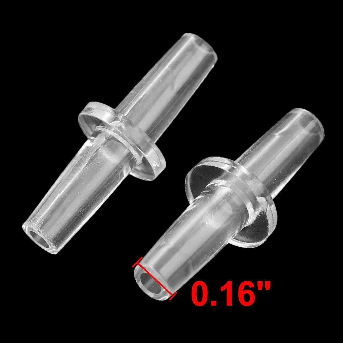 Xmhf Plastic Aquarium Air Tube Pipe Pump Valve Connector Inline Tubing Straight 100Pcs
