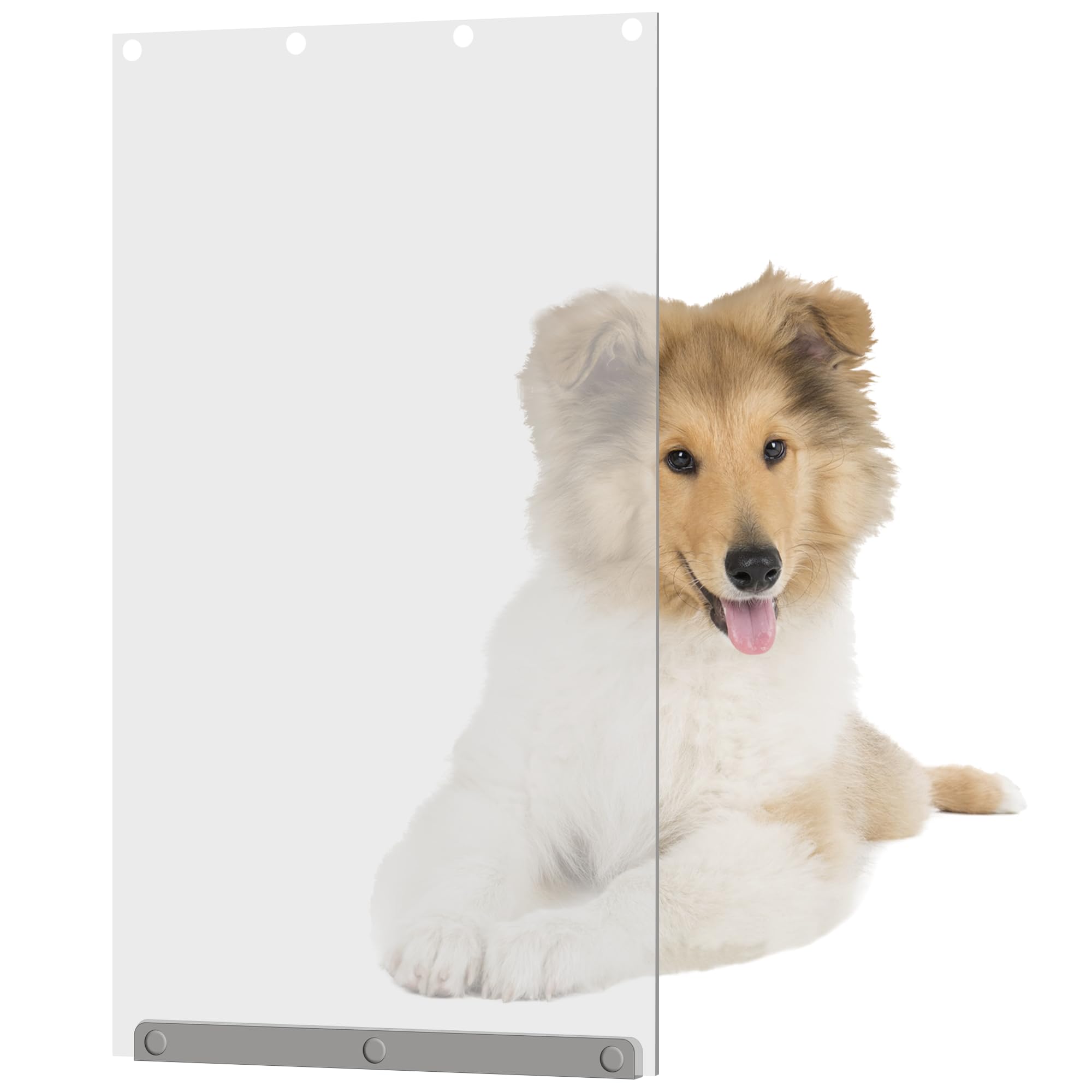 Tongass 10'' X 18'' Pet Door Flap Large Transparent Dog Door Flap Replacement Designed For Ideal Pet Products Ruff Weather Dog D