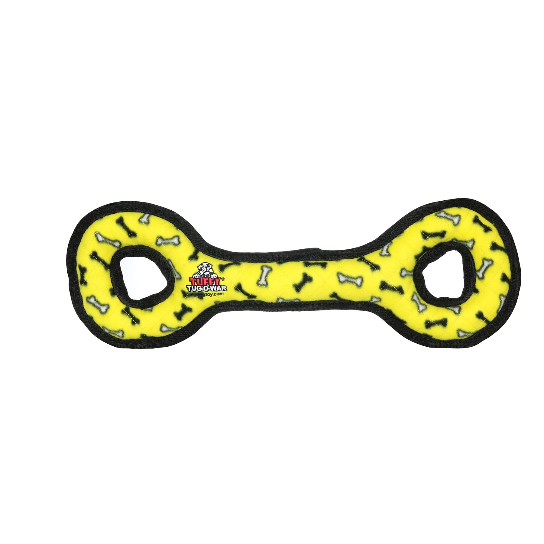 Tuffy- World'S Tuffest Soft Dog Toy- Ultimate Tug-O-War -Yellow Bone- Squeakers - Multiple Layers. Made Durable, Strong & Tough.