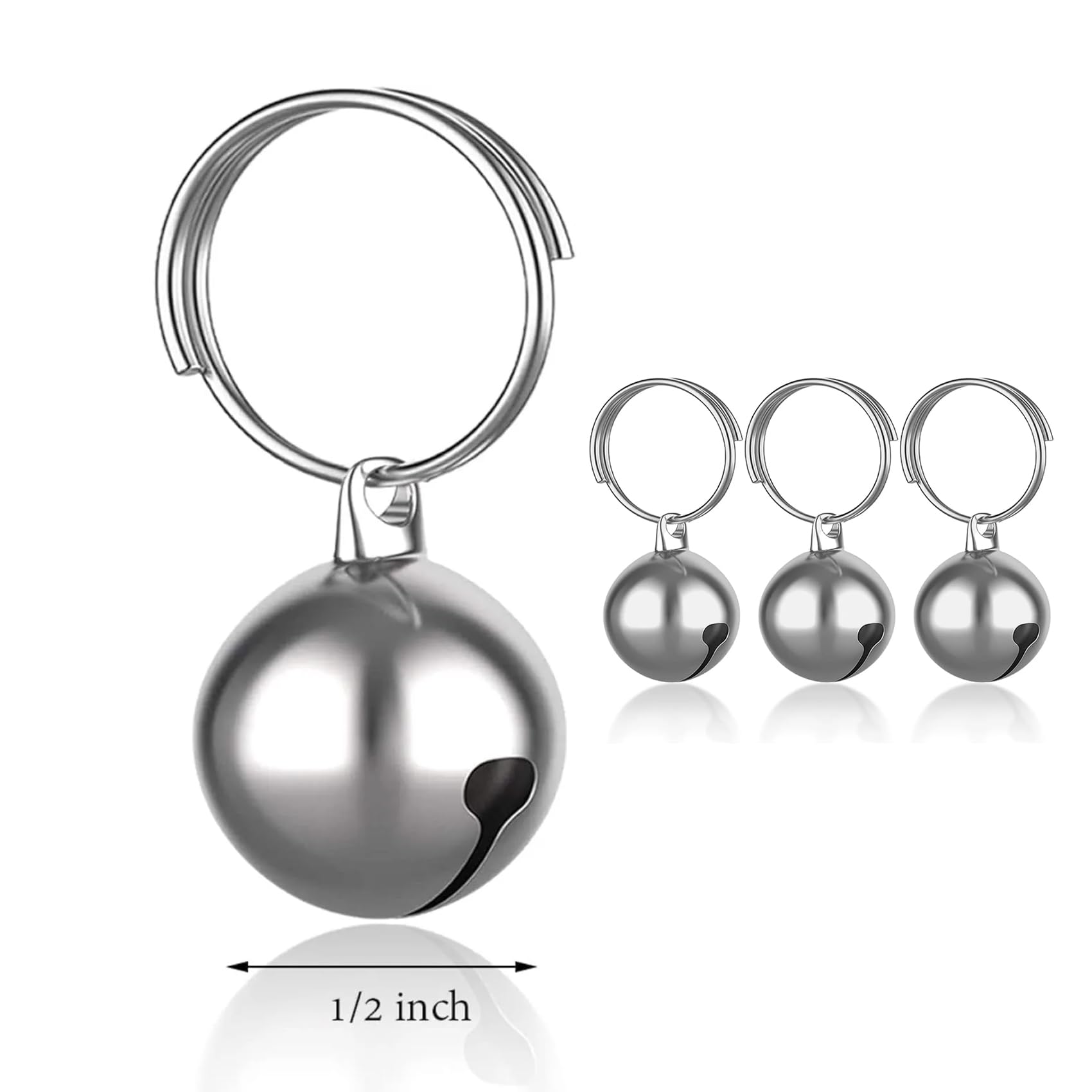 Skypia 12 Pack Pet Bells For Dog Cat Collar Charm Pet Pendant Accessories Stainless Steel Anti-Lost Training Bells For Collars P