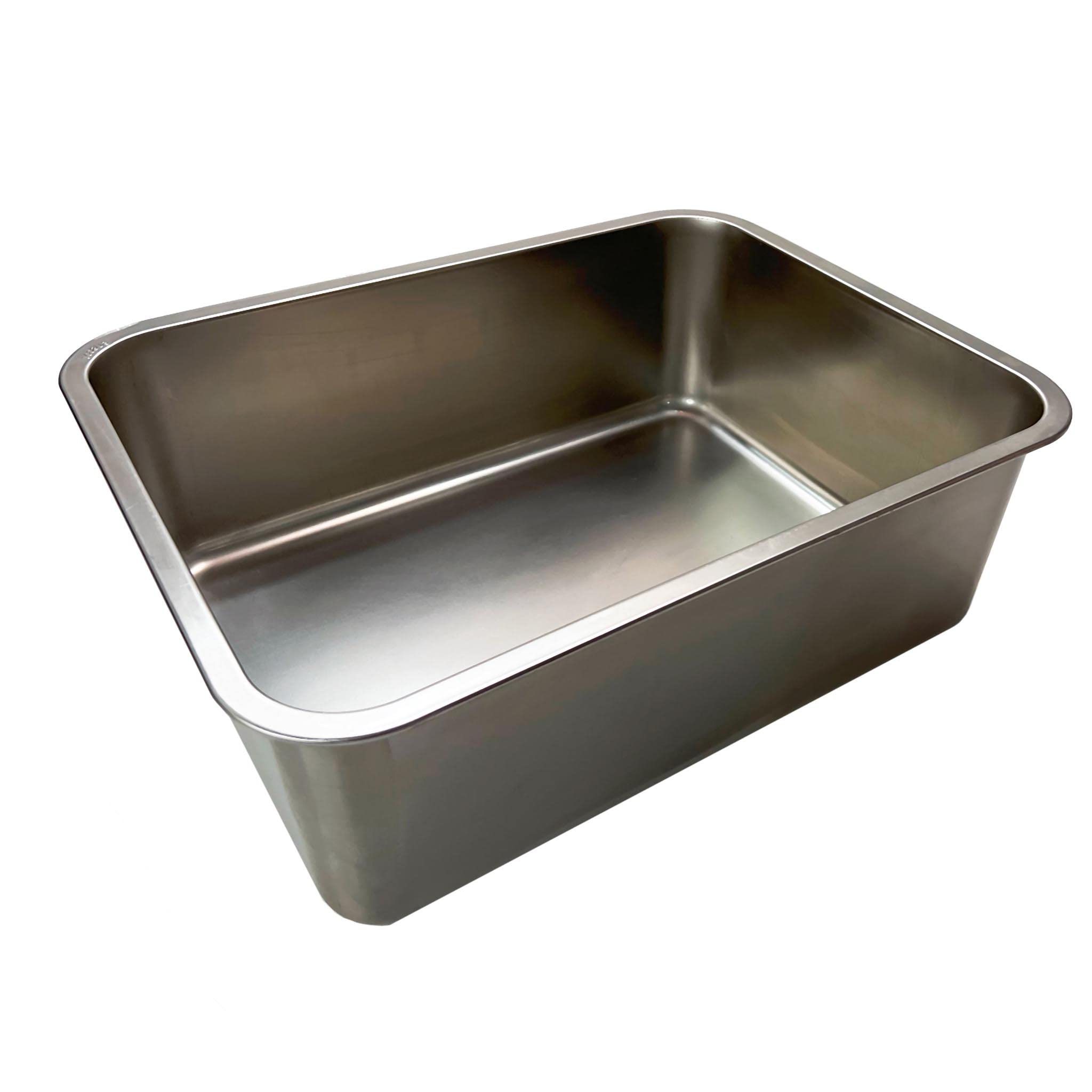 Kunwu Stainless Steel Pet Litter Box 20'X14'X2.75' For Cat, Dog & Rabbit, Corrosion Resistant Easy Clean Durable Pan (L (20'X14'), 2.75' Deep)