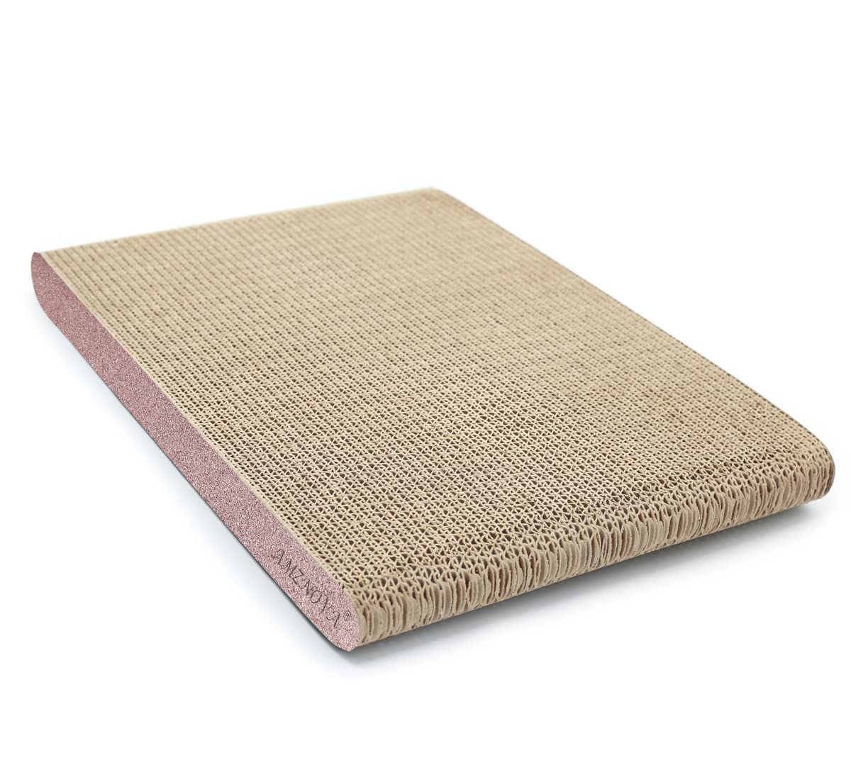 Amznova Cat Scratcher, Scratching Pad, Durable Recyclable Cardboard With Catnip, Extra Wide, Glitter Rose Gold