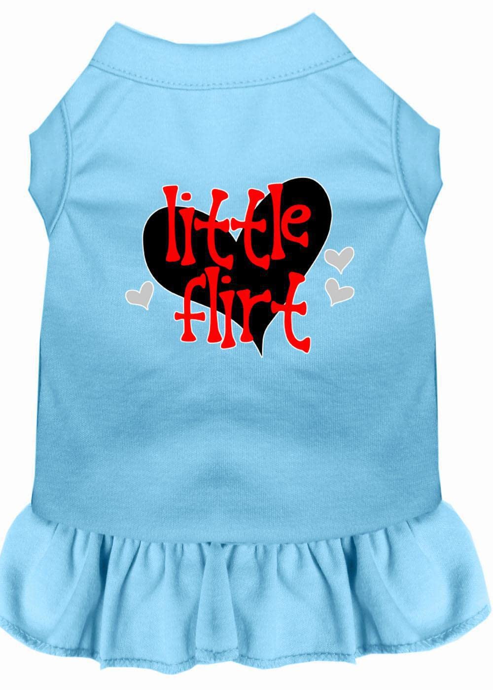 Dog Dress, Pet Dog & Cat Dress Screen Printed, "Little Flirt" Light Pink MD (6-10 lbs.)