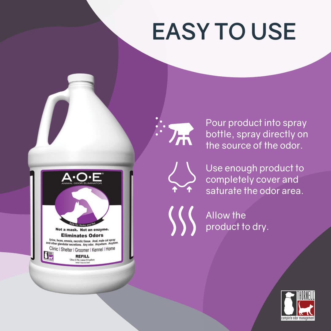 Odorcide Animal Odor Eliminator Refill ? Ready to Use Pet Odor Eliminator for Strong Odor ? Secretions, Spray, Feces & Urine Odo