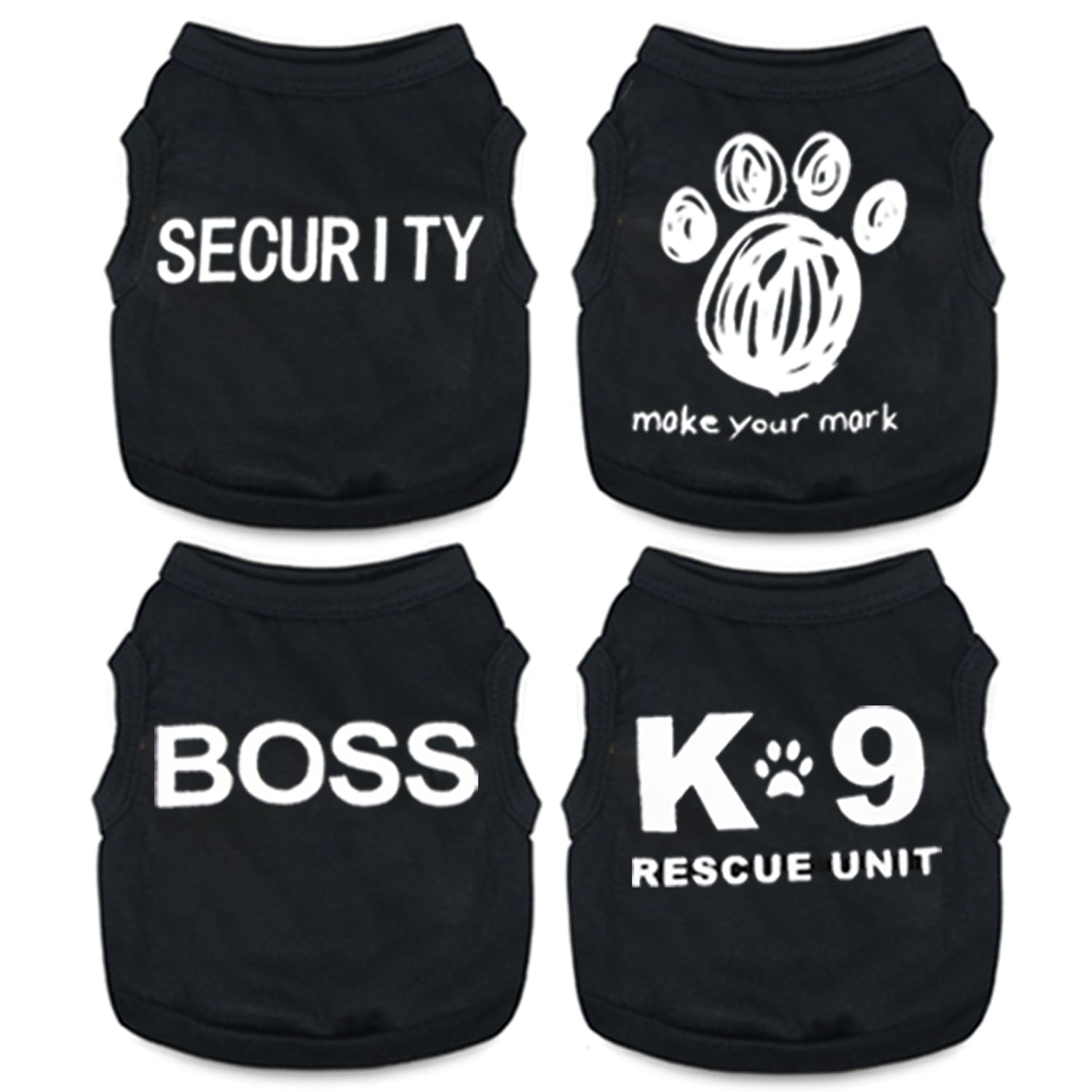 4 Pieces Pet Clothes Dog Shirts For Small Dogs Boy Male Clothes Funny Pattern Breathable Lightweight Soft Cool Puppy Shirt Cat A