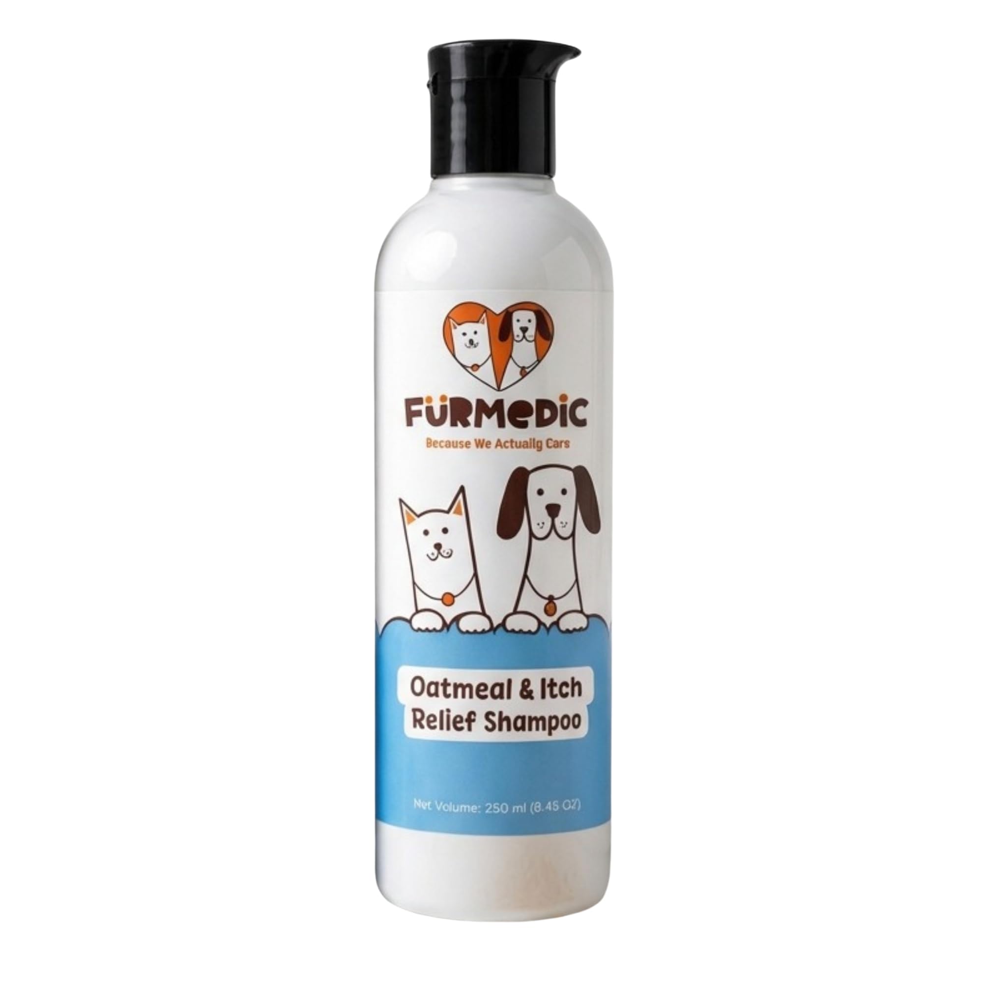 Furmedic Oatmeal & Itch Relief Pet Shampoo 250 Ml With Aloe Vera | Soothing Moisturizing Formula For Dogs & Cats | Gentle Cleans
