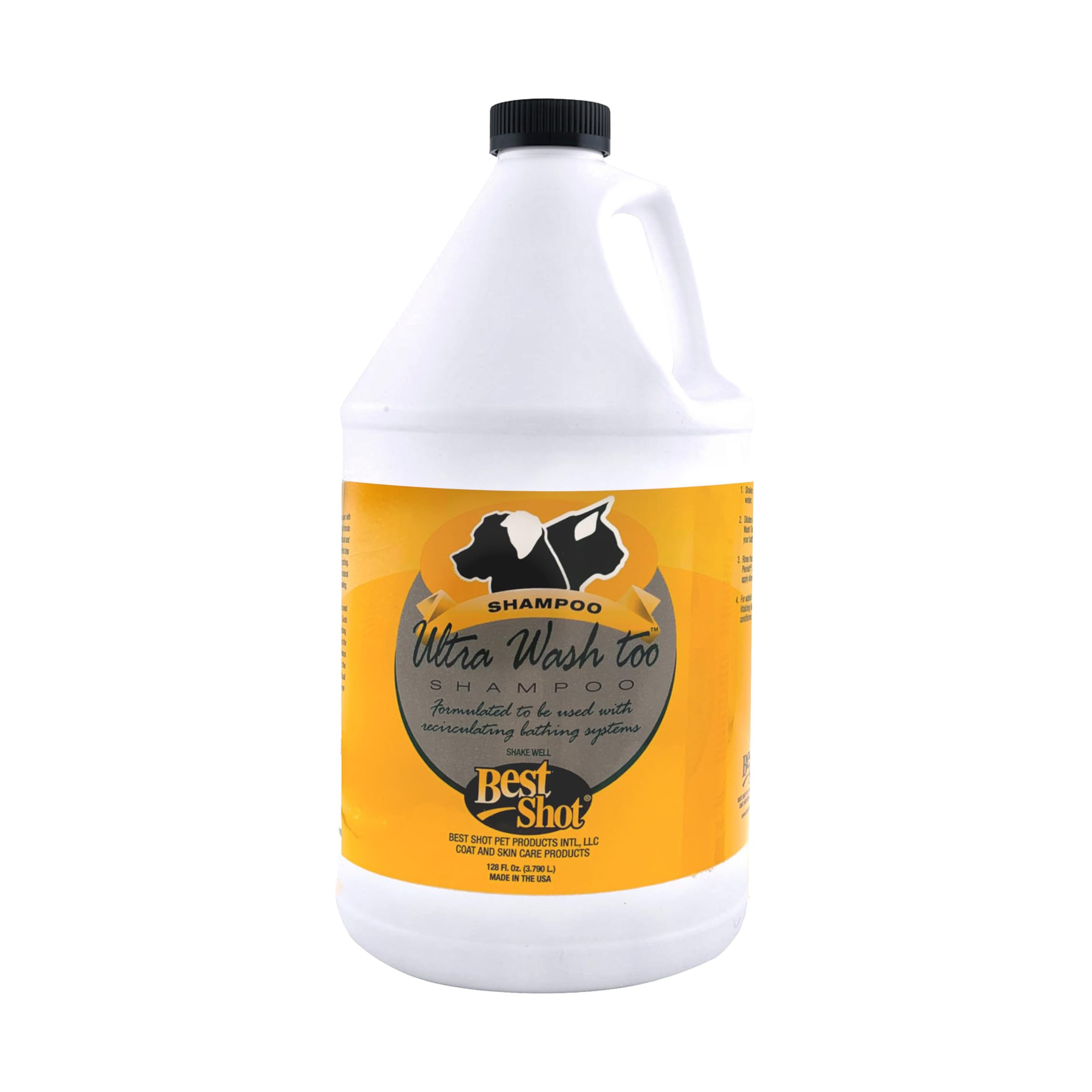 Best Shot Ultra Wash Too Shampoo With Pet Coat Release Technology, Coat And Skincare Product For Dogs And Cats, Quick-Rinsing, 1