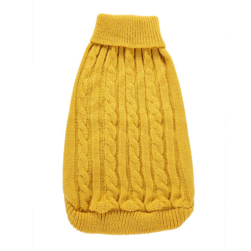 Dog Sweater, Warm Pet Sweater, Dog Sweaters For Small Dogs Medium Dogs Large Dogs, Cute Knitted Classic Cat Sweater Dog Clothes Coat For Girls Boys Dog Puppy Cat (Xxxl, Yellow)