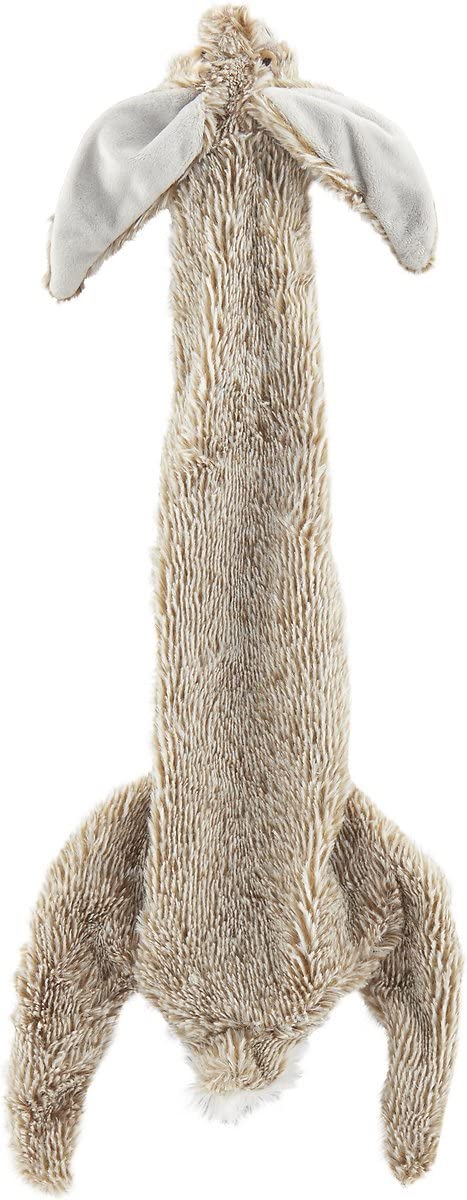 Spot By Ethical Products Skinneeez - The Original Stuffless Stuffingless Dog Squeak Tug Toy Small And Large Dogs Puppy Chew Alternative Interactive Dog Toy - Rabbit