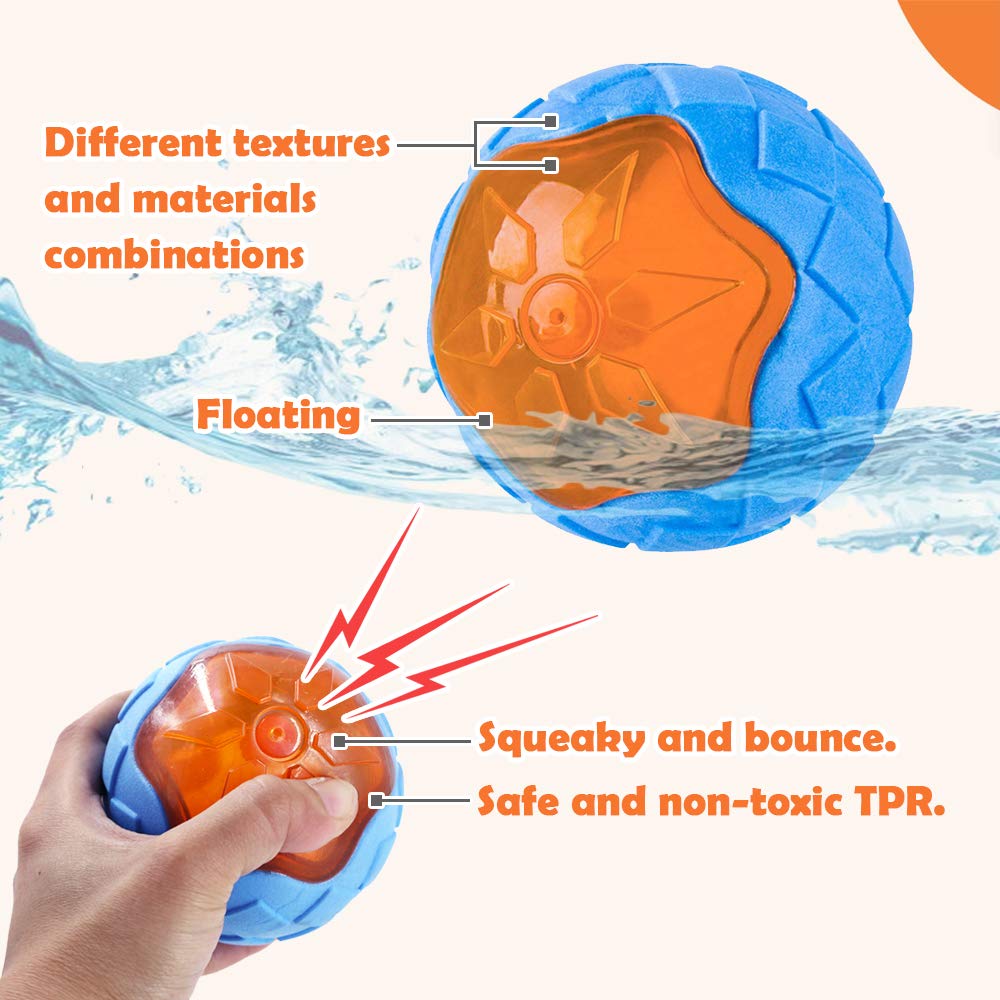 Coubontail Dog Squeaky Toys, Pool Toys, Floating Toys For Interactive Fetch & Play, Dog Beach Toy, Tpr