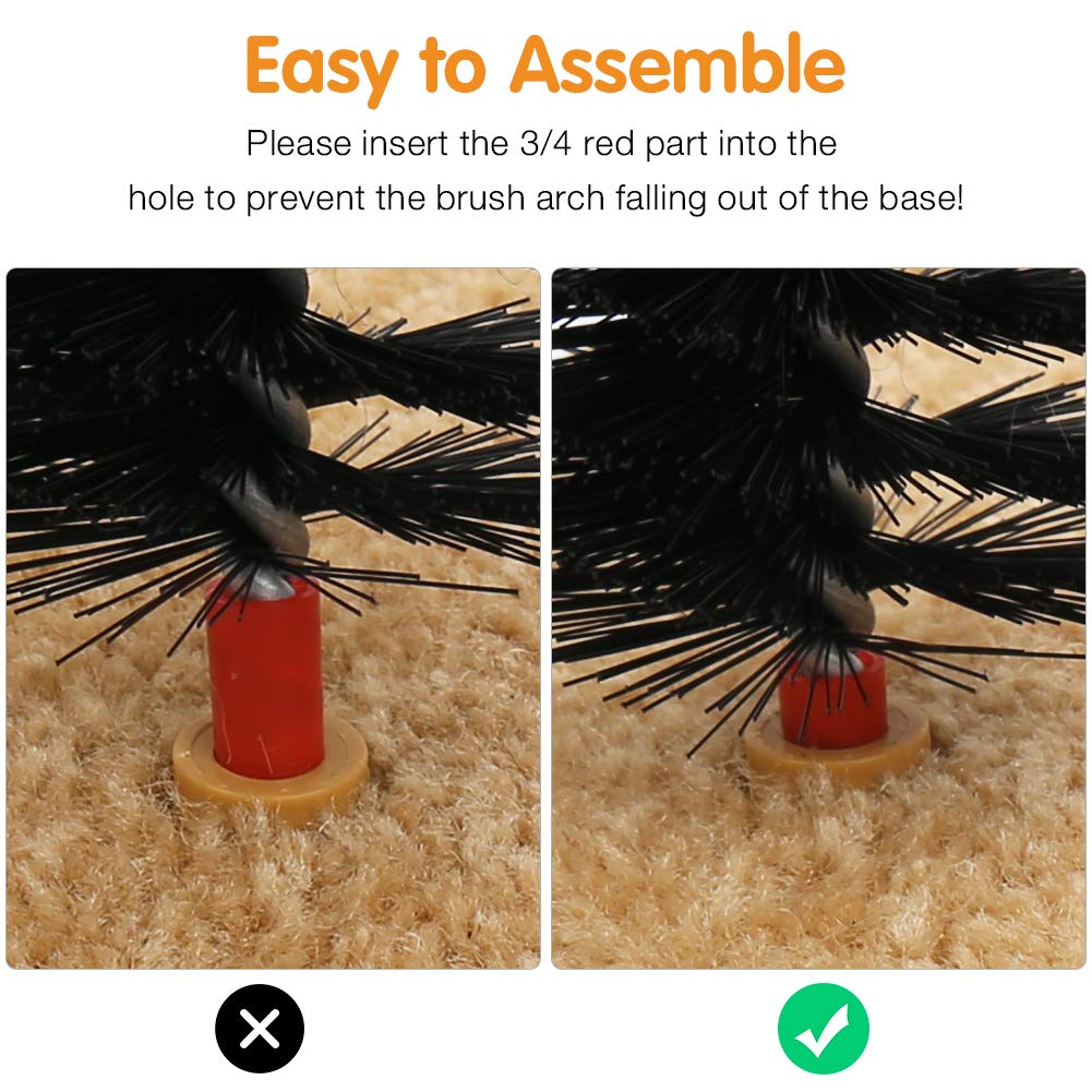 Cat Scratcher, Cat Brushes For Indoor Cats, Cat Arch Self Groomer Scratching Board Scratch Pad, Cat Hair Brush For Shedding, Cat Face Head Self Grooming Brush Post For Deshedding W/Cute Kitten Toy