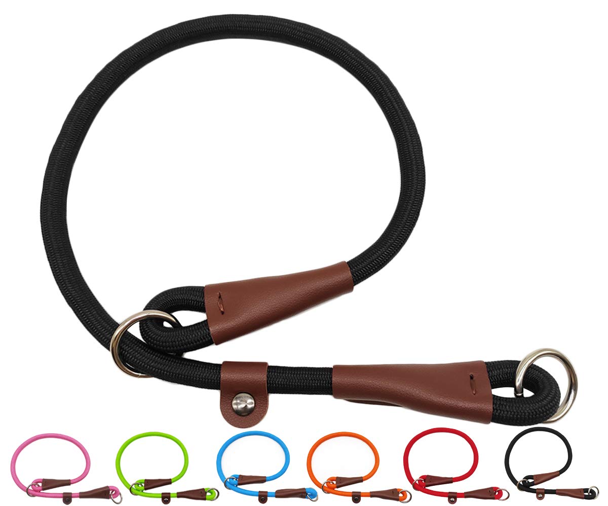 Maypaw Slip Collar Nylon Rope Choke Collar For Dog Training No Pull Round Martingale Dog Collar For Small Medium Large Dogs