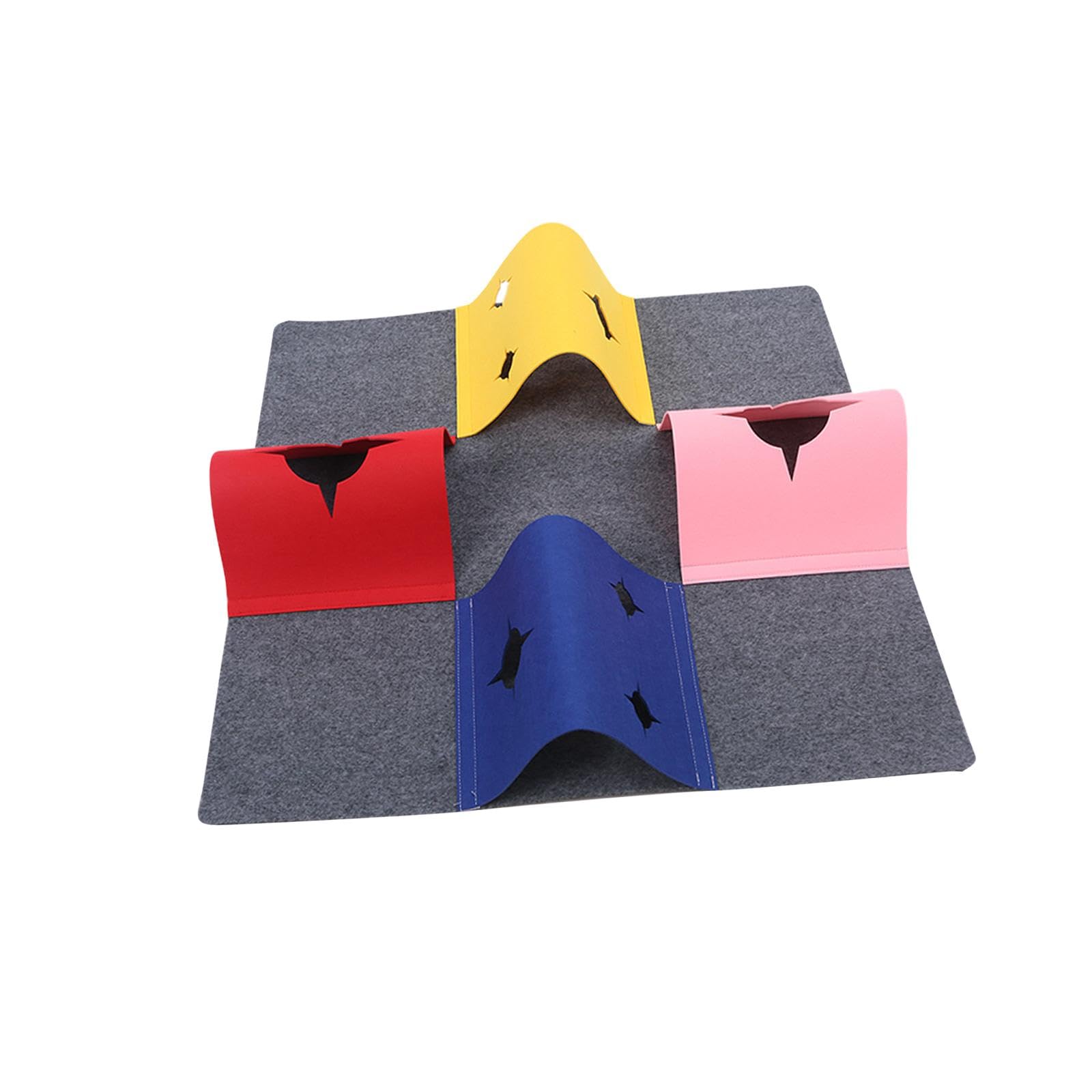 Saz Dekor Cat Tunnel For Indoor Cats Folded Play House For Small Animals Rabbits Kitty Deep Gray