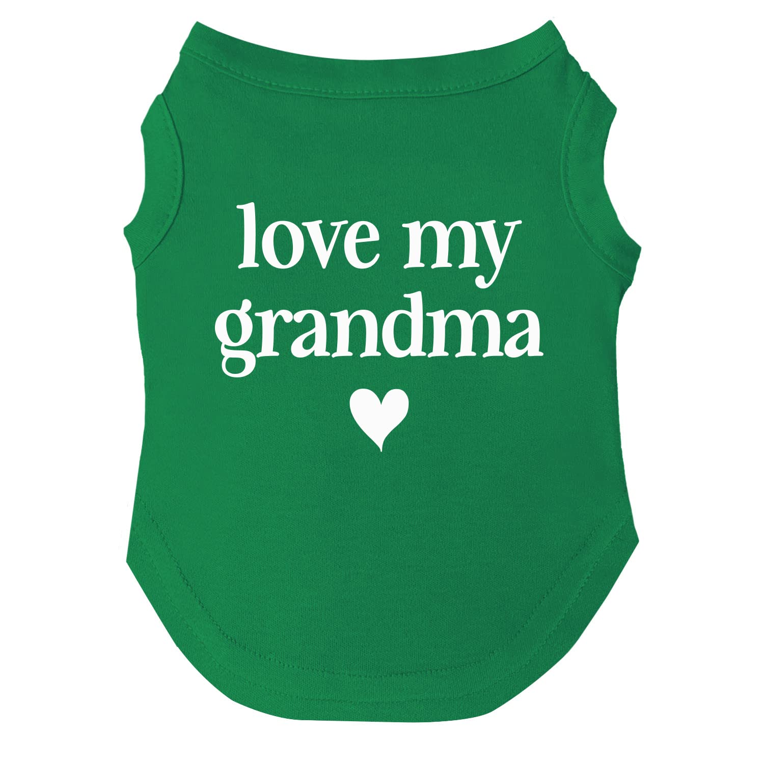 Love My Grandma Mother'S Day, Valentine'S Day Dog Tee Shirt Sizes For Puppies, Toys, And Large Breeds (Green, 6X-Large 399)
