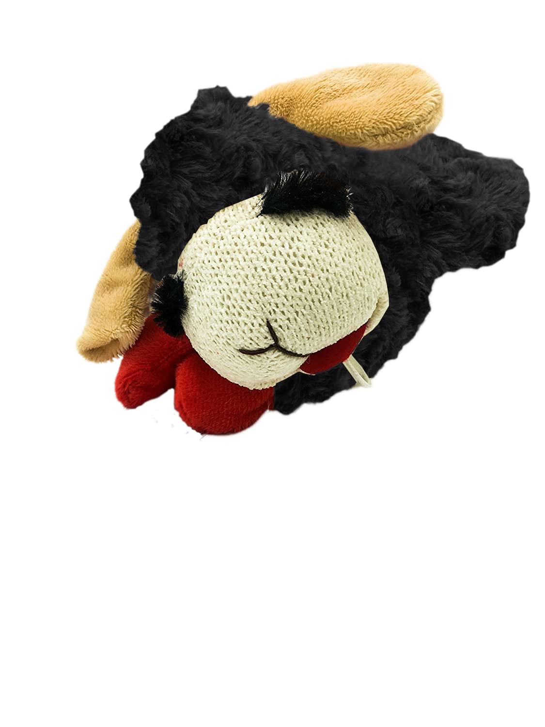 Multipet Lamb Chop Plush Dog Toy | Lamb Chop Squeaker Toy | Officially Licensed (Black, 6'')
