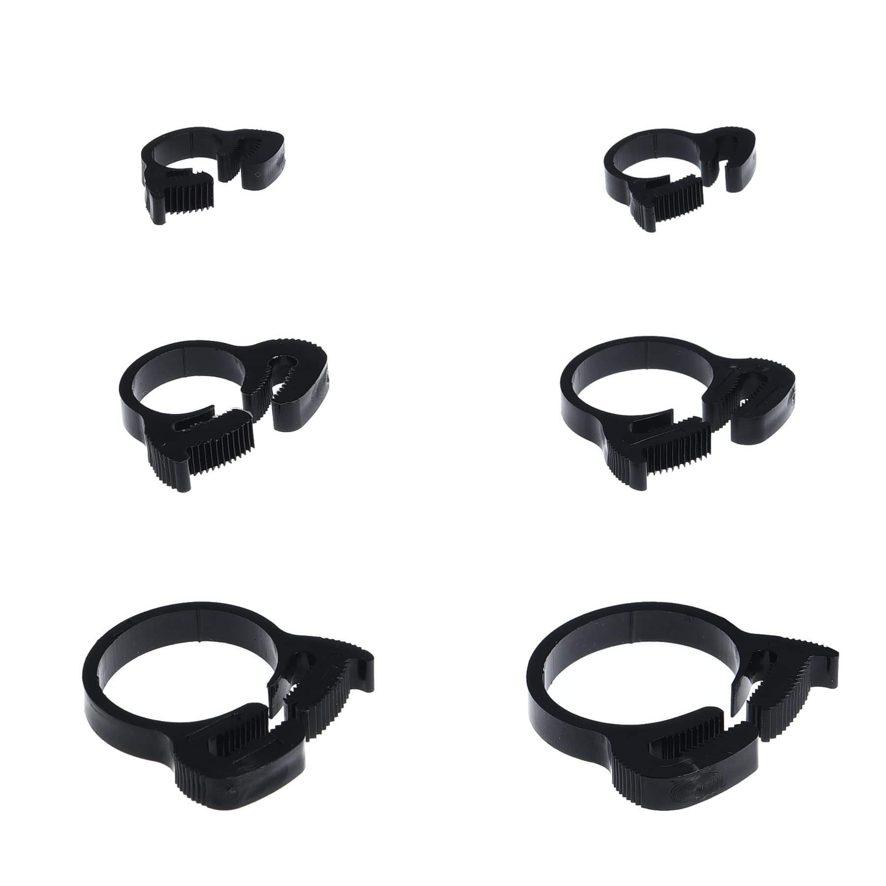 Reef Aquarium Nylon Hose Clamps Set, 8.1-32.5Mm Plastic Snap Clamps Kit (Black Nylon Hose Clamps 36Pack)