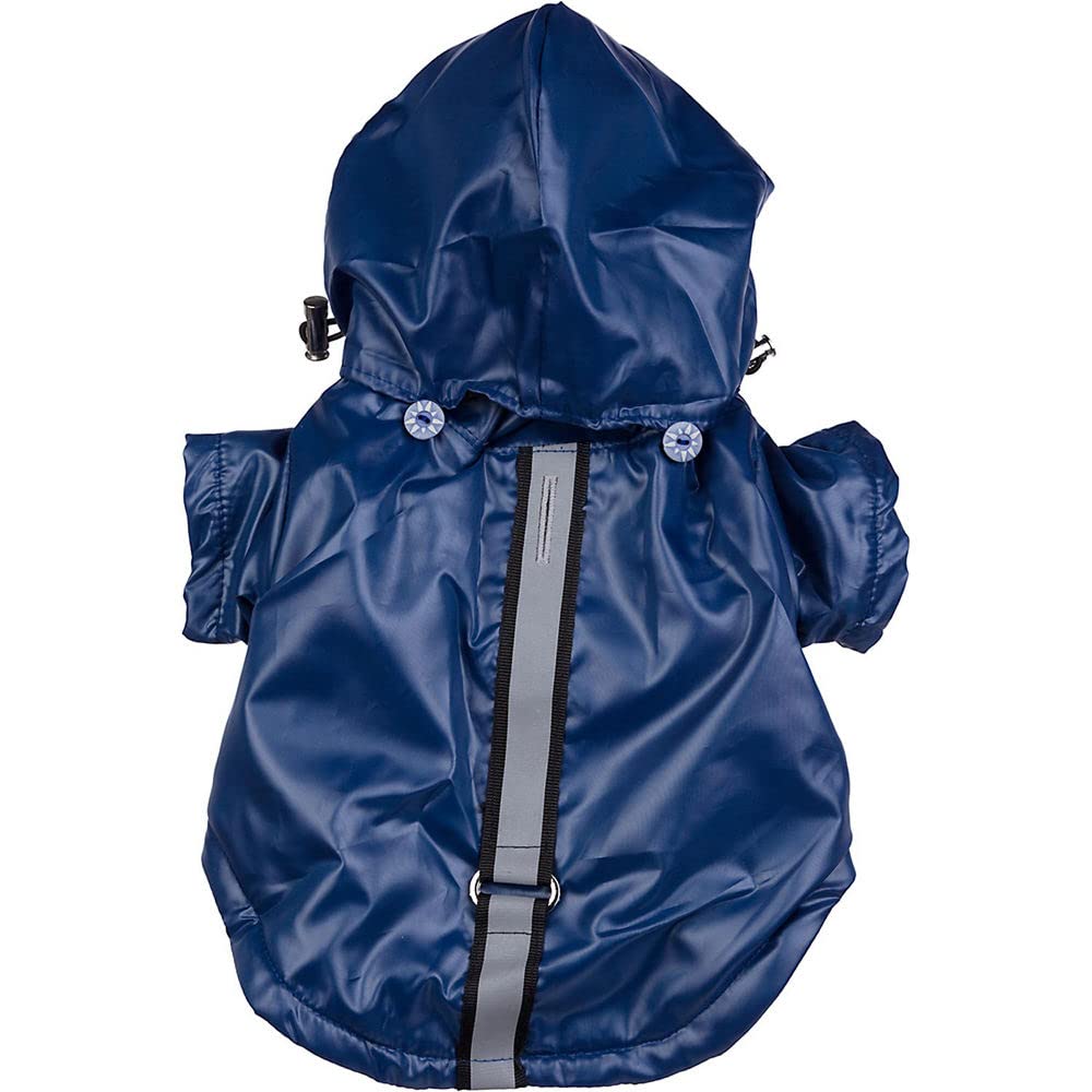 Pet Life Reflecta-Sport Rain Jacket, Dark Blue, Small