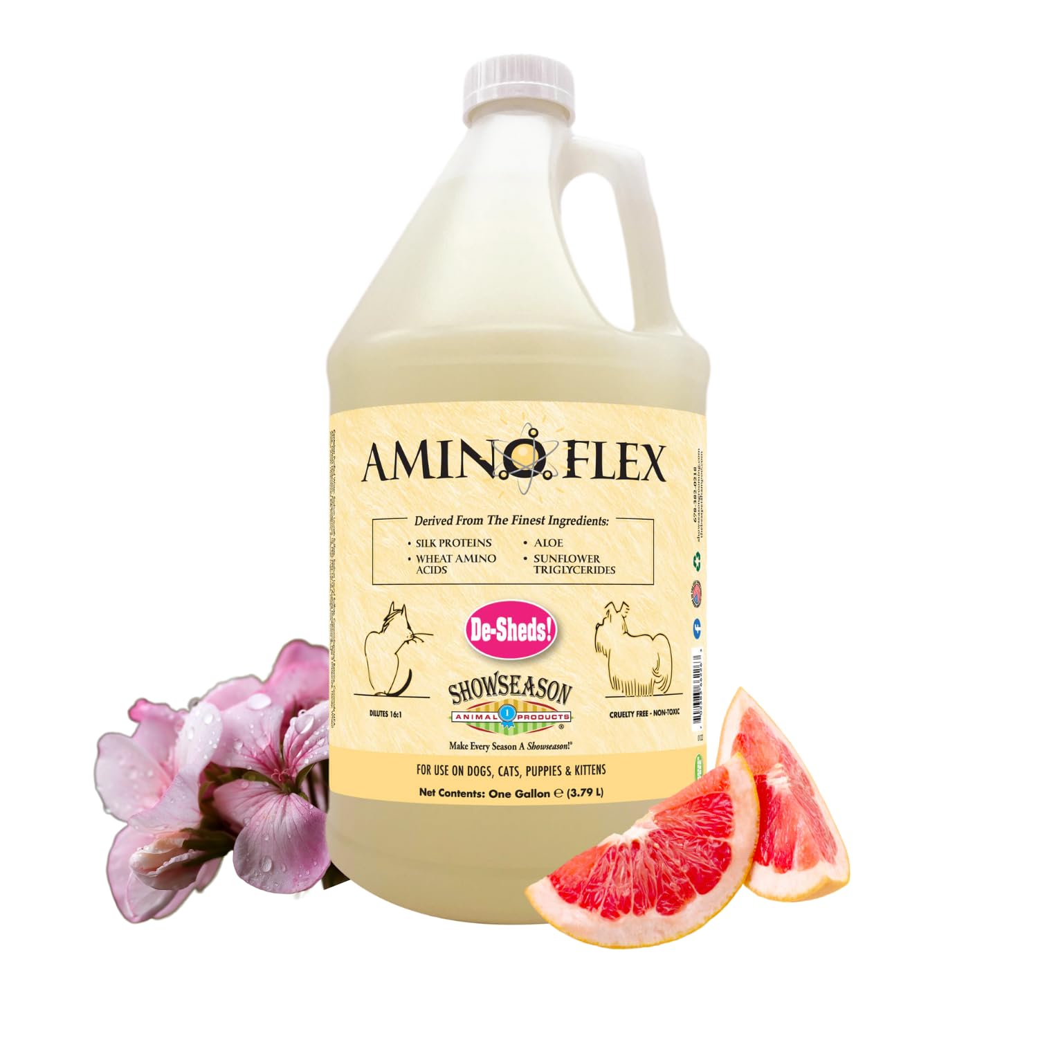 Aminoflex Pet Shampoo 1 Gallon | Cruelty-Free | De-Shedding | Paraben-Free | Biodegradable And Non-Toxic | Made In The Usa