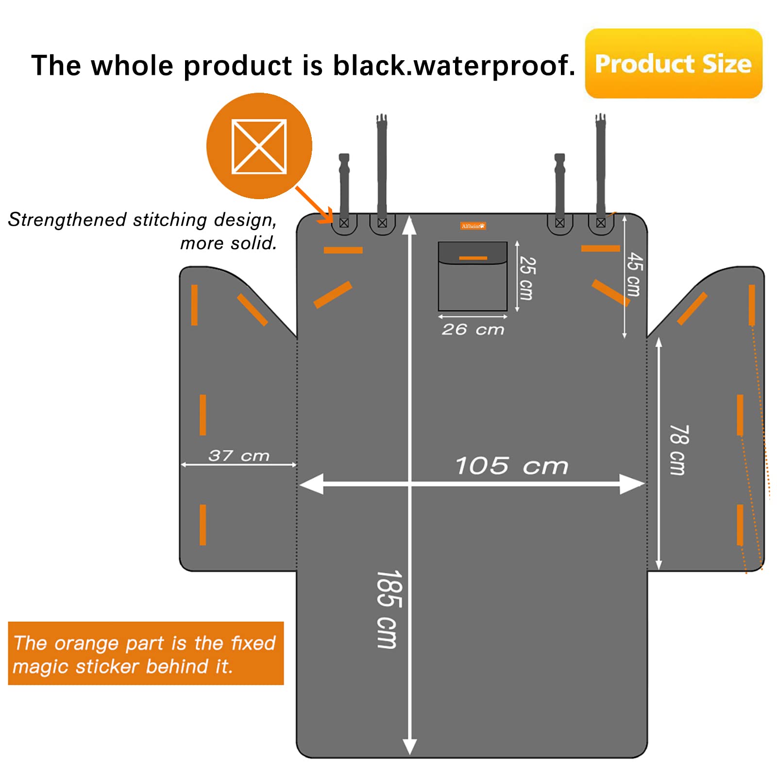 Alfheim Car Boot Liner Protector - Nonslip Waterproof Pet Dog Back Seat Cover - Durable Washable Cargo Cover Mat Travel, Univers