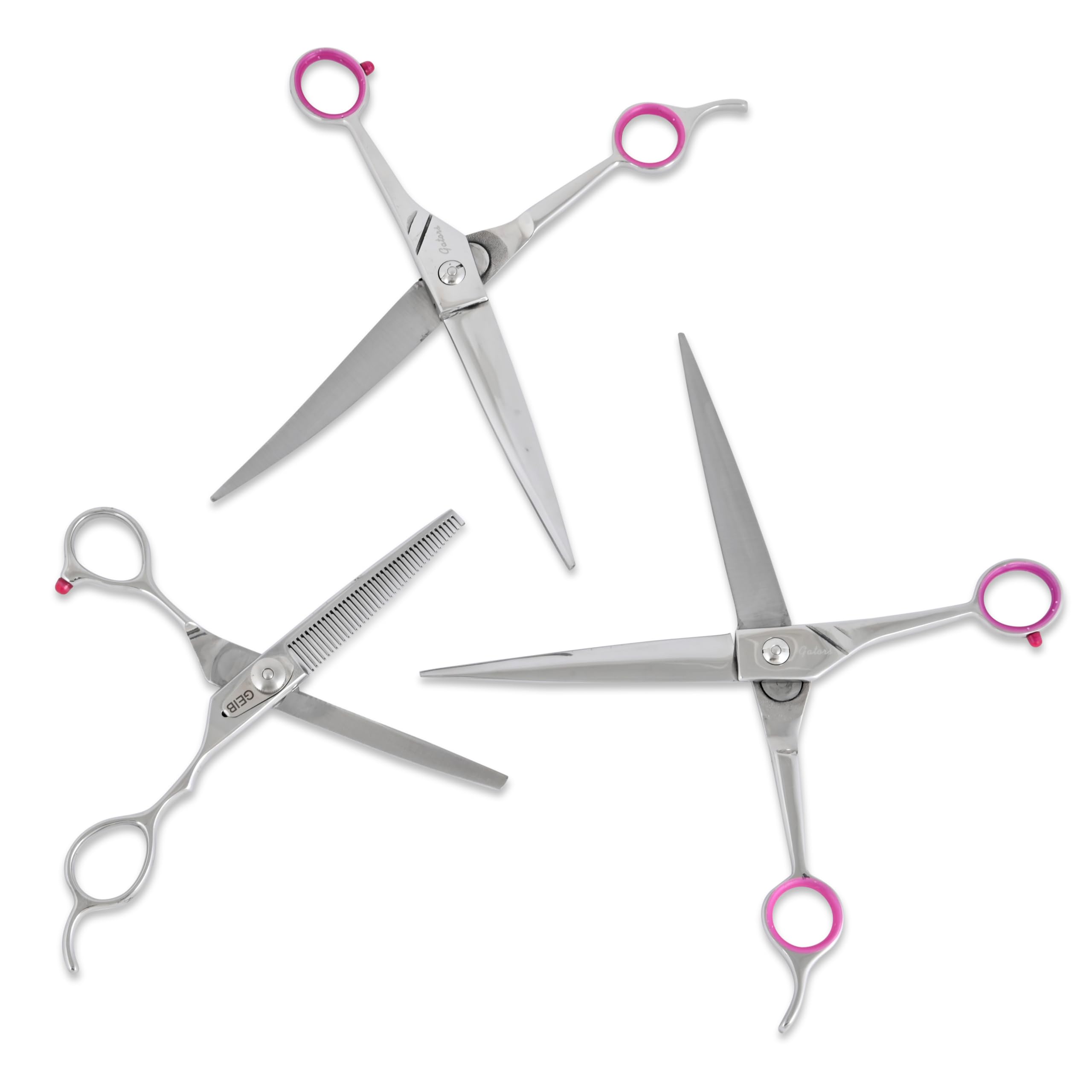 Geib Gator Shear Pet Grooming Kit, 3-Pack, Stainless Steel, Model GE8503 03