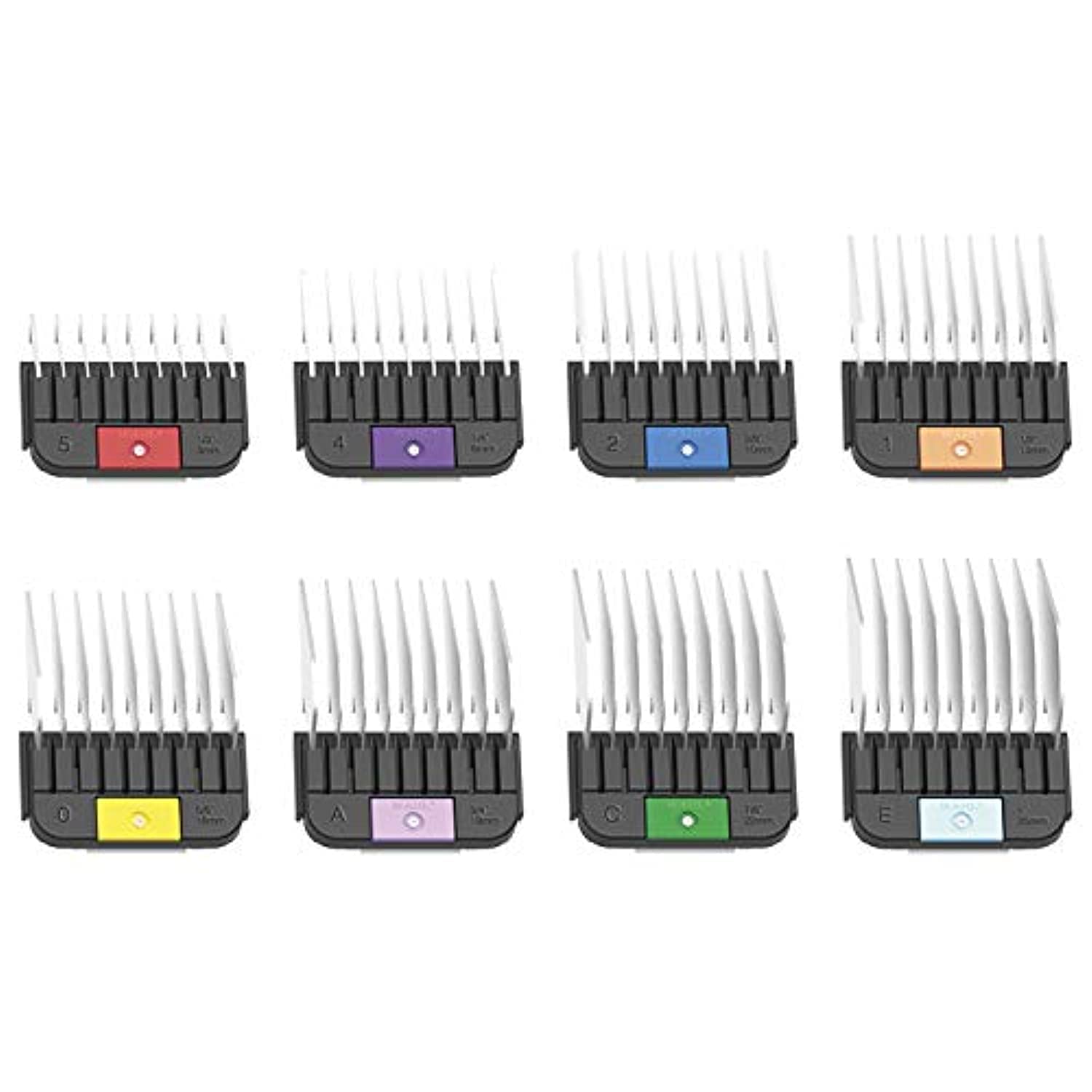 Wahl Professional Animal Stainless Steel Attachment Guide Comb Set For Detachable Blade Pet, Dog, Cat, And Horse Clippers (3390-100)